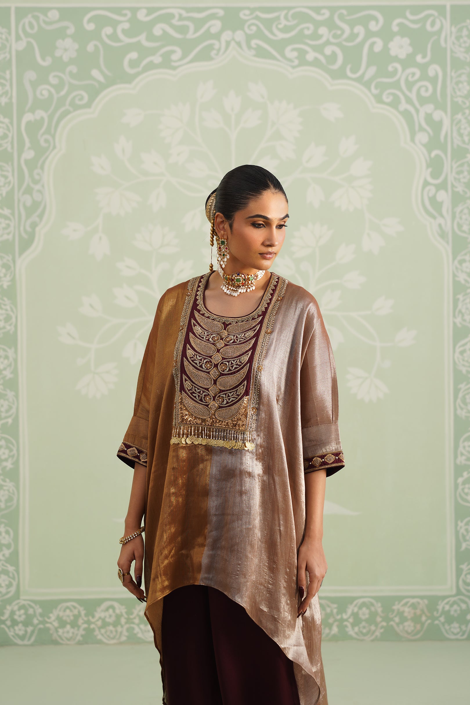 Gunjan Cotton Tissue Embroidered Matching Set