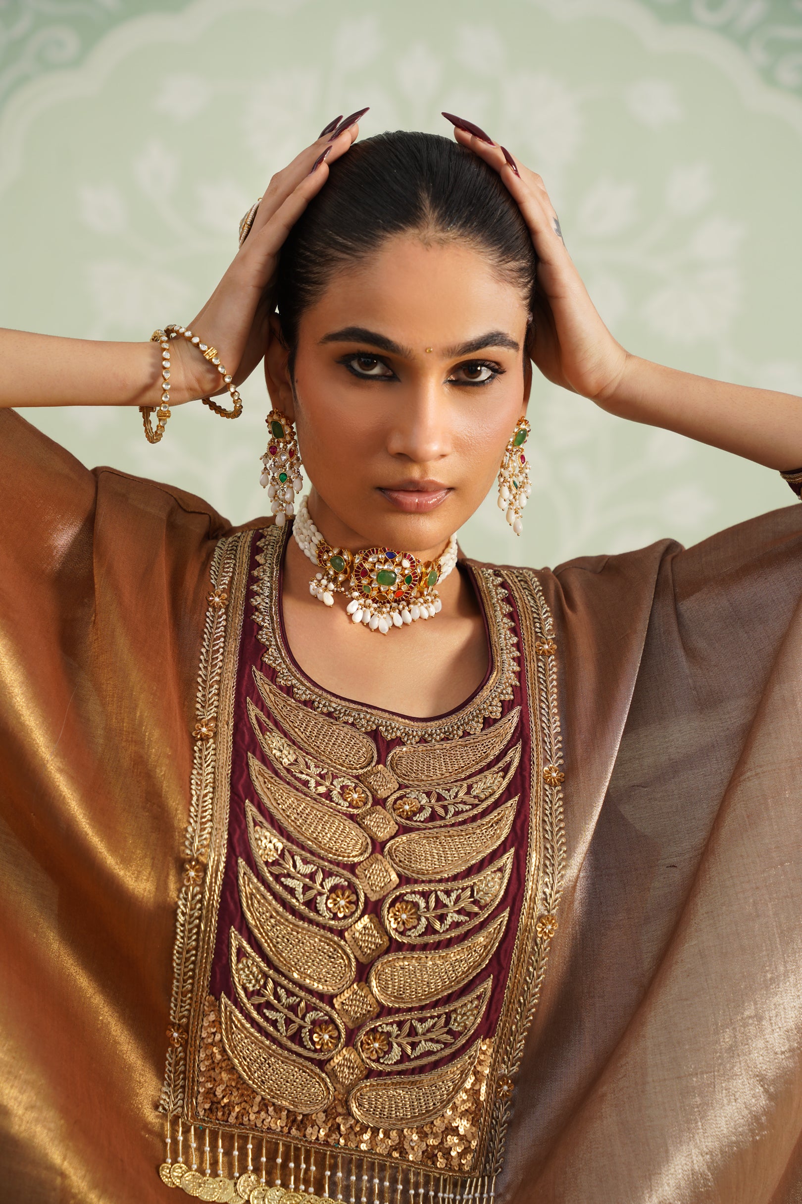 Gunjan Cotton Tissue Embroidered Matching Set