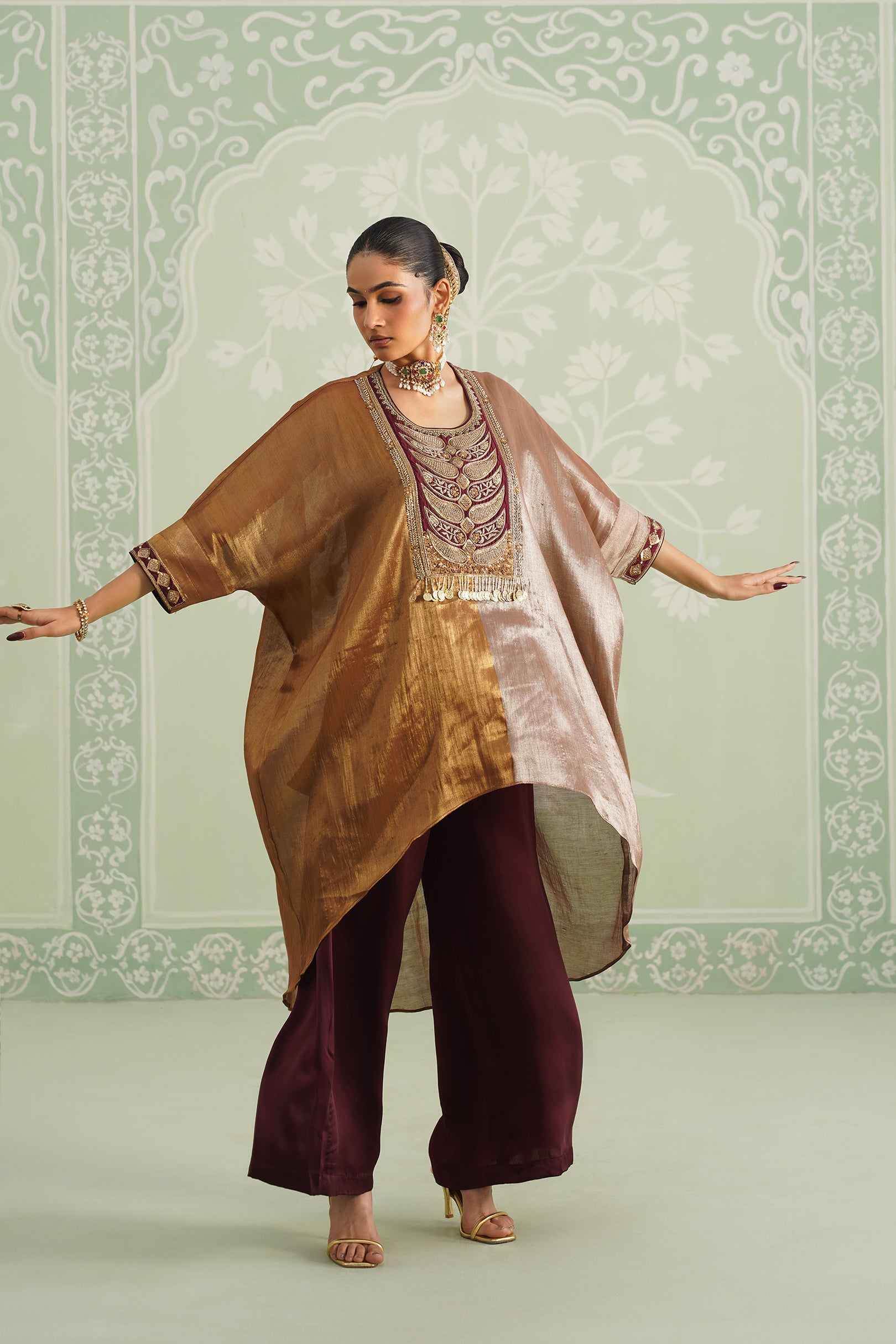 Gunjan Cotton Tissue Embroidered Matching Set