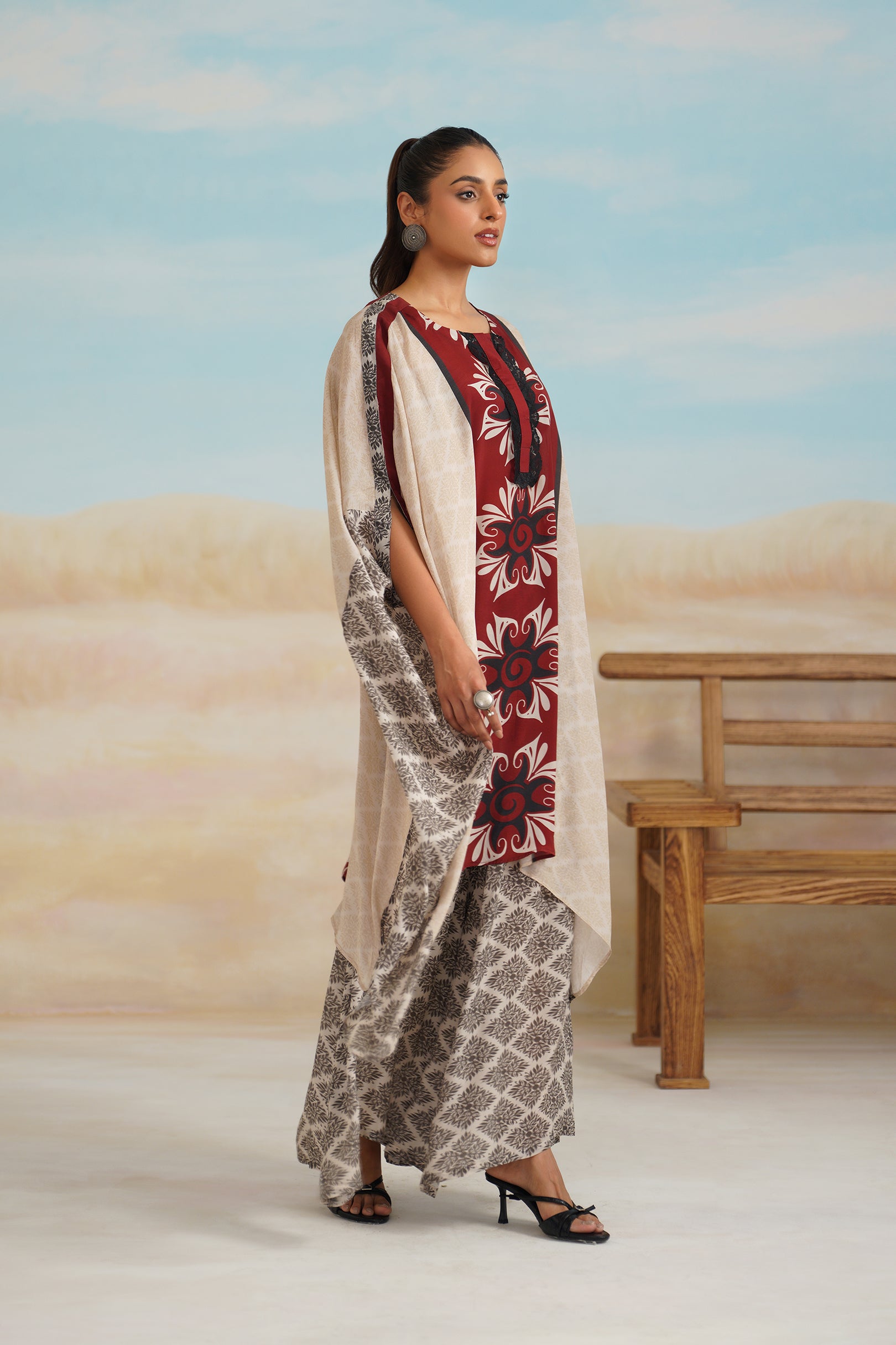 Zoe Crepe Printed Matching Set - Neetika Chopra
