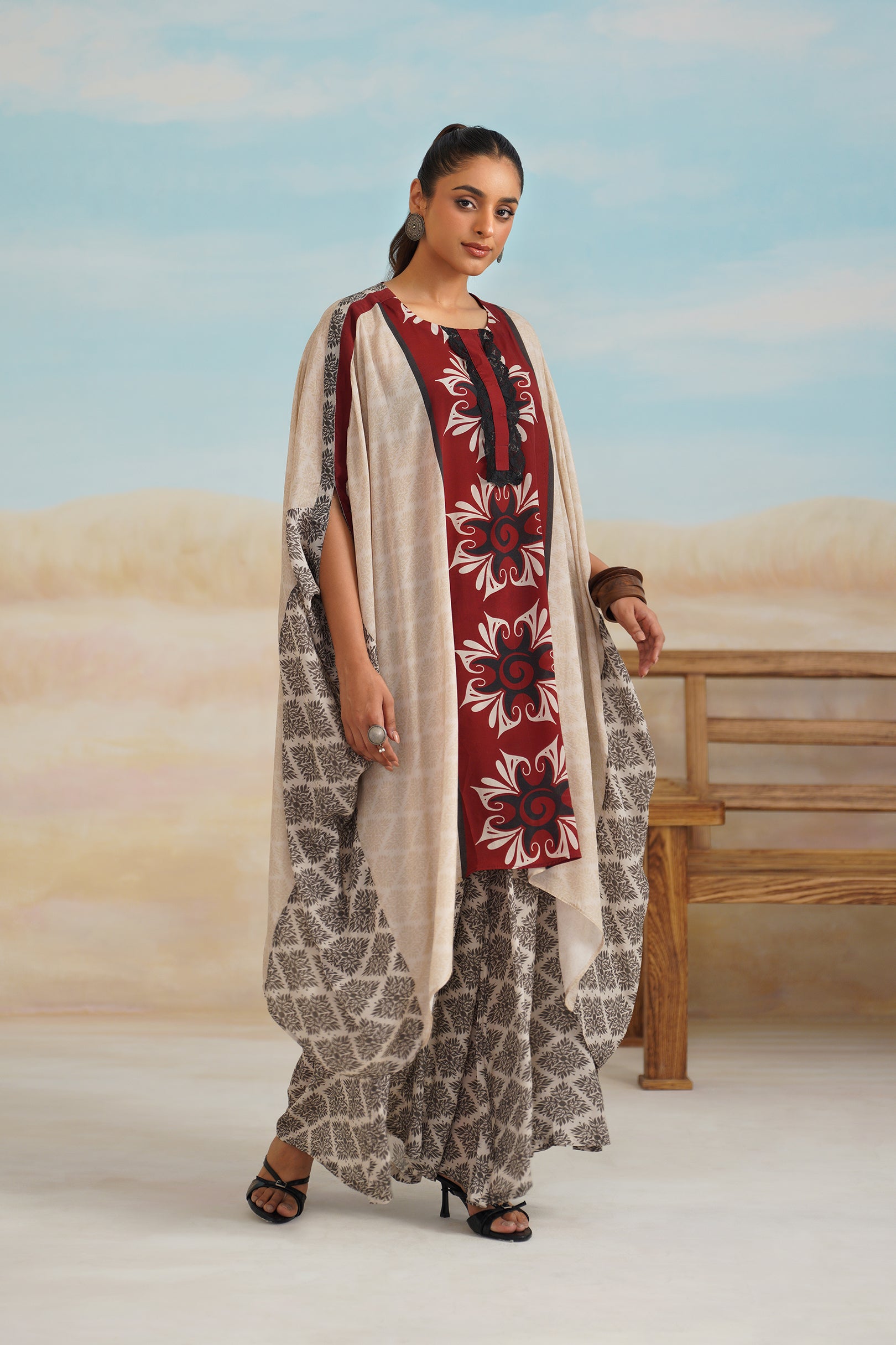 Zoe Crepe Printed Matching Set - Neetika Chopra