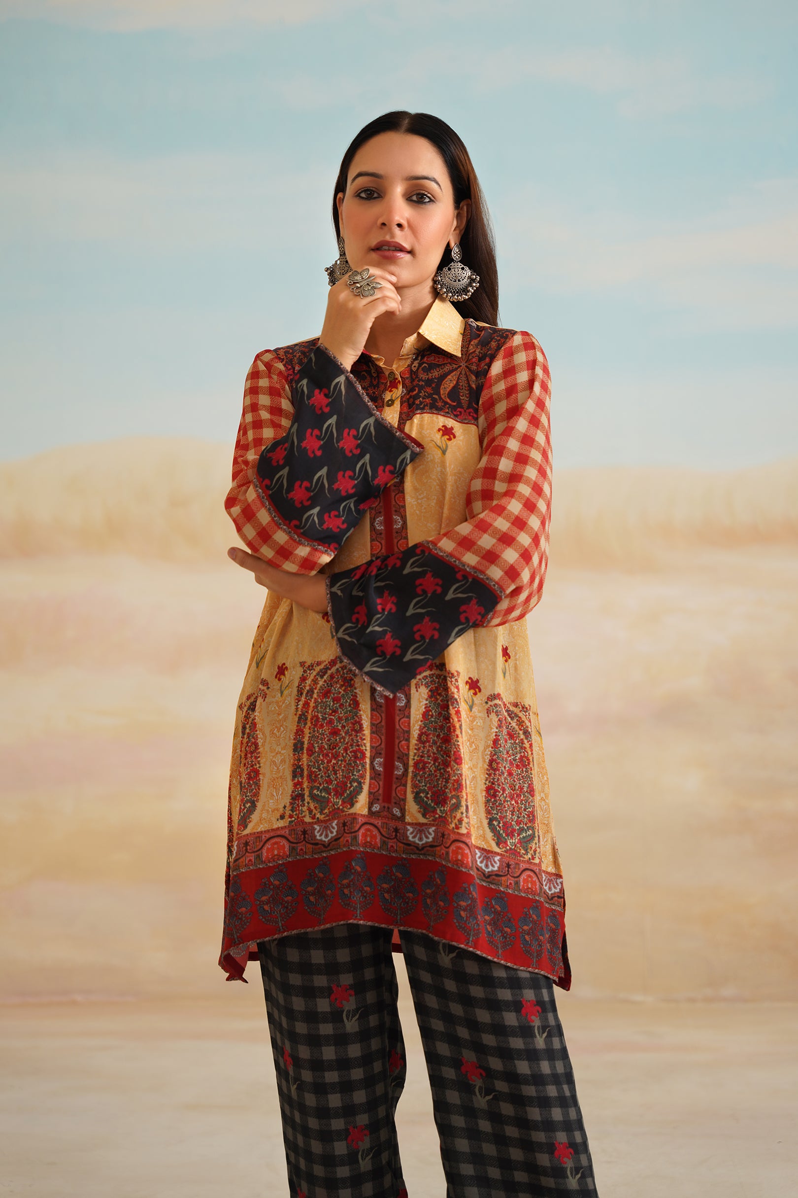 Yana Printed Crepe Matching Set - Neetika Chopra