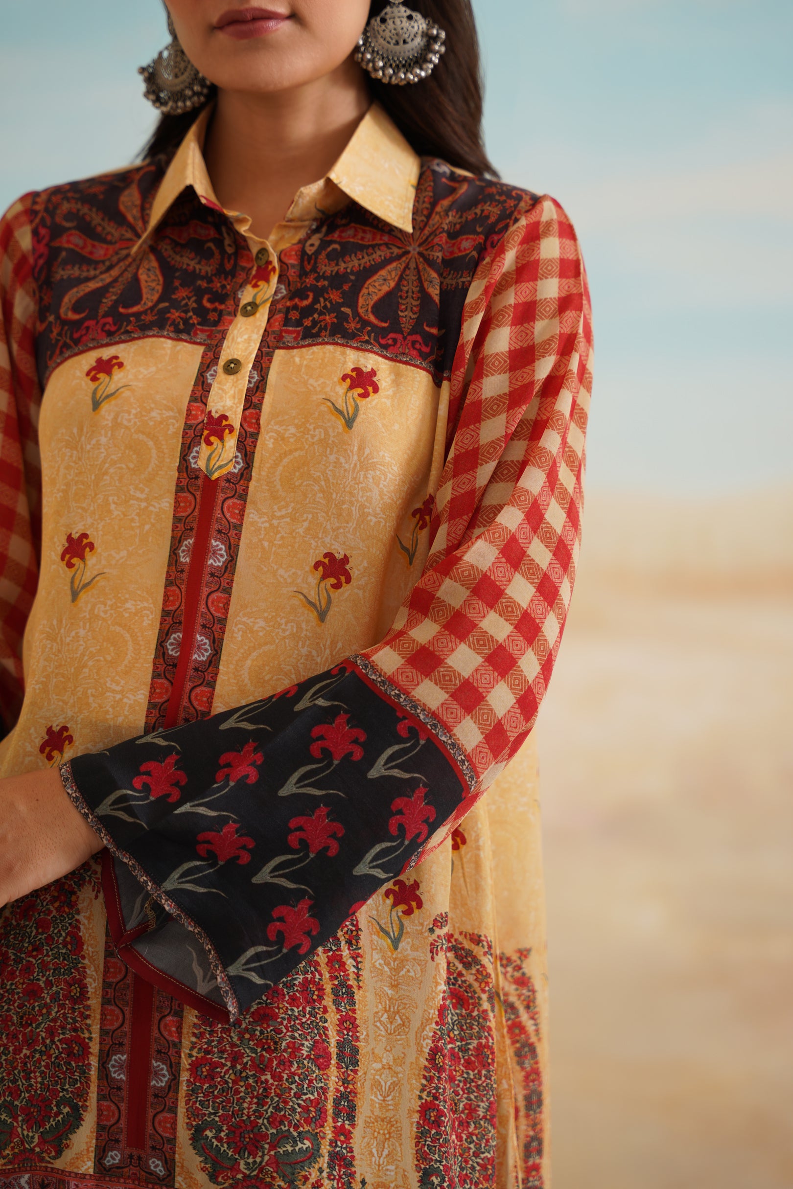 Yana Printed Crepe Matching Set - Neetika Chopra