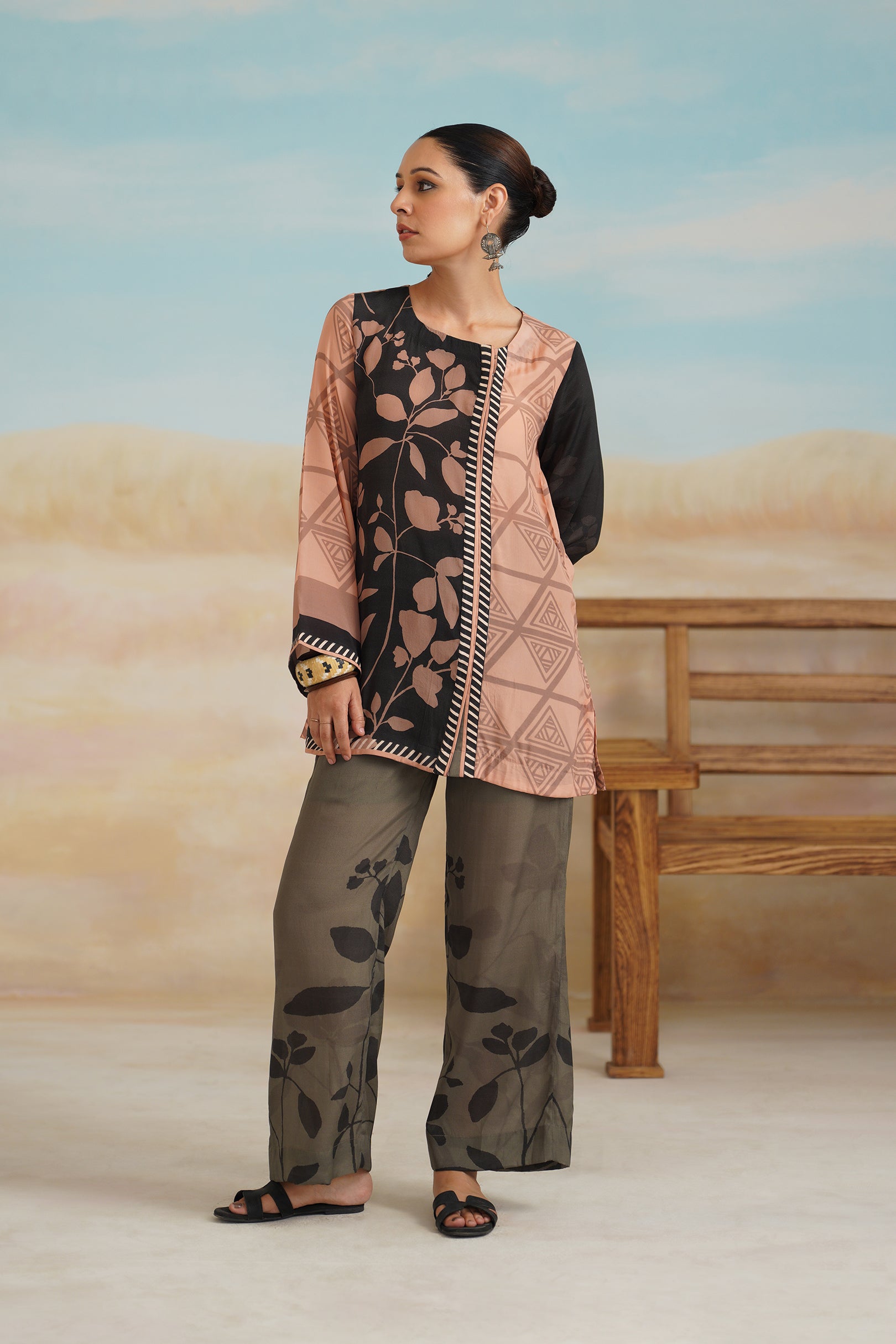 Antara Printed Crepe Matching Set - Neetika Chopra