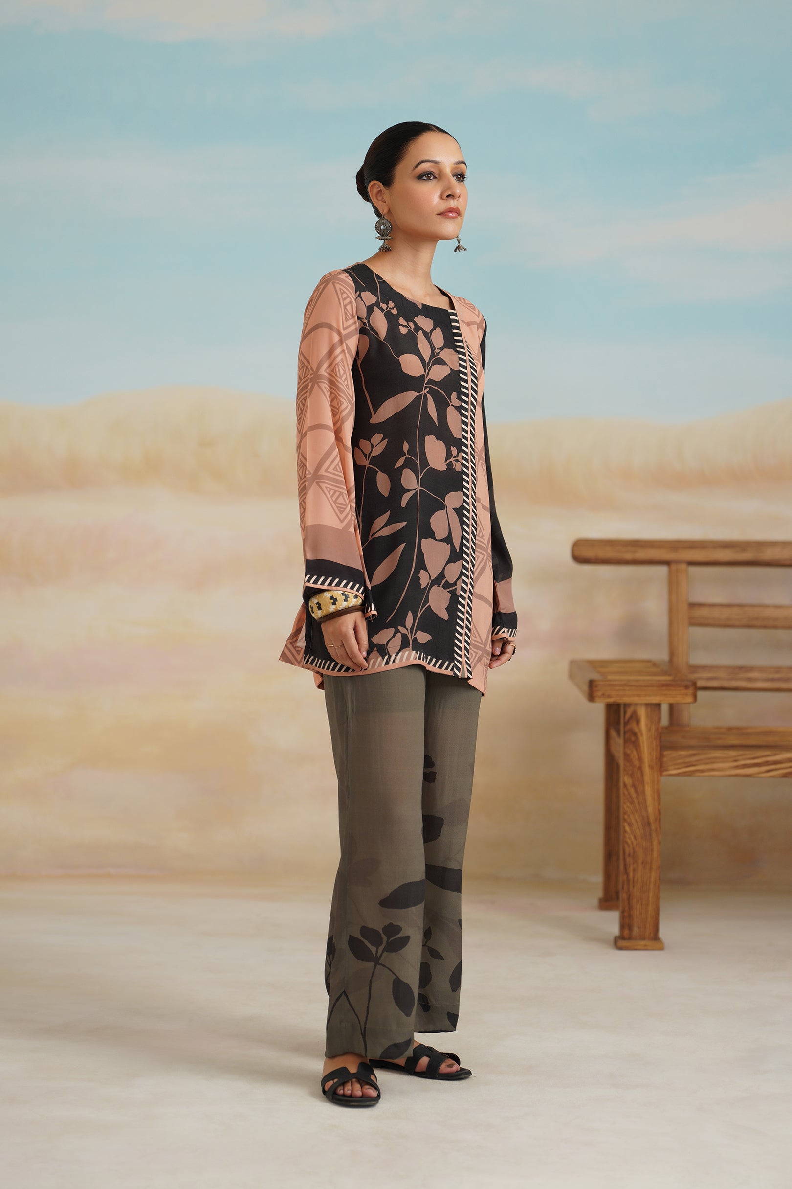 Antara Printed Crepe Matching Set - Neetika Chopra