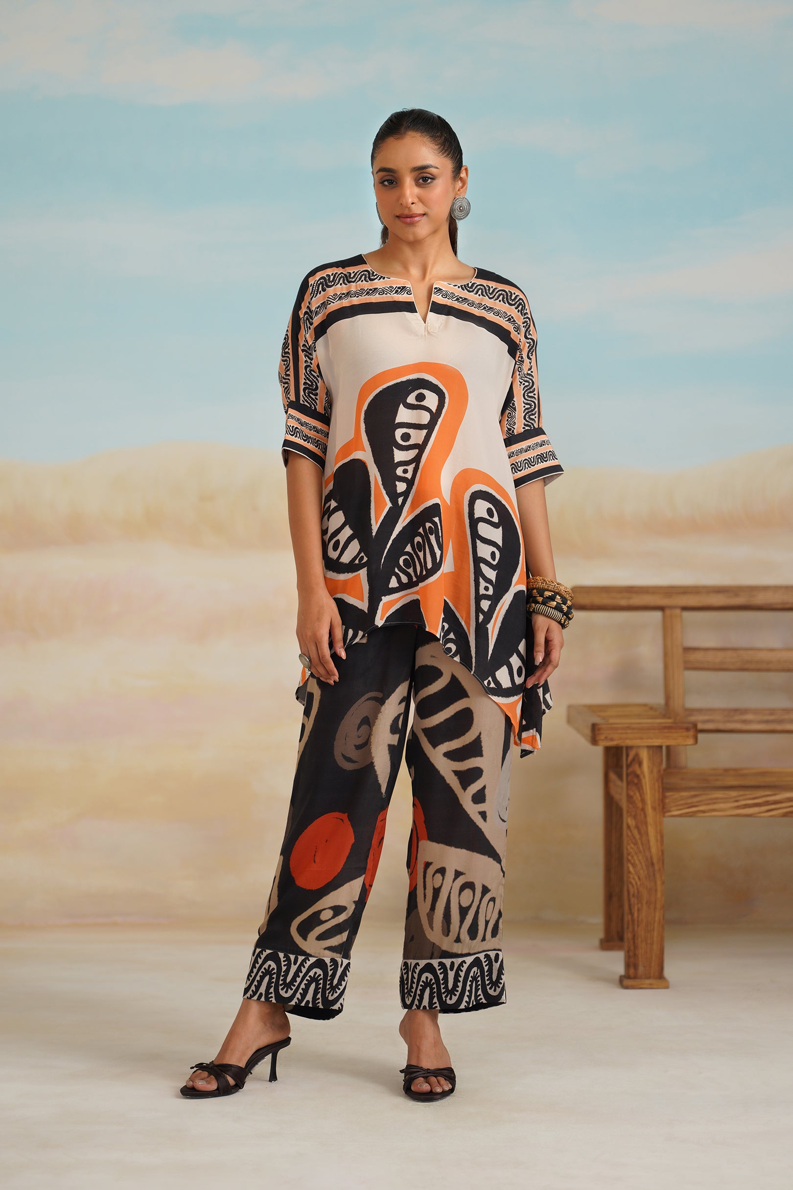Breezy Printed Crepe Matching Set - Neetika Chopra