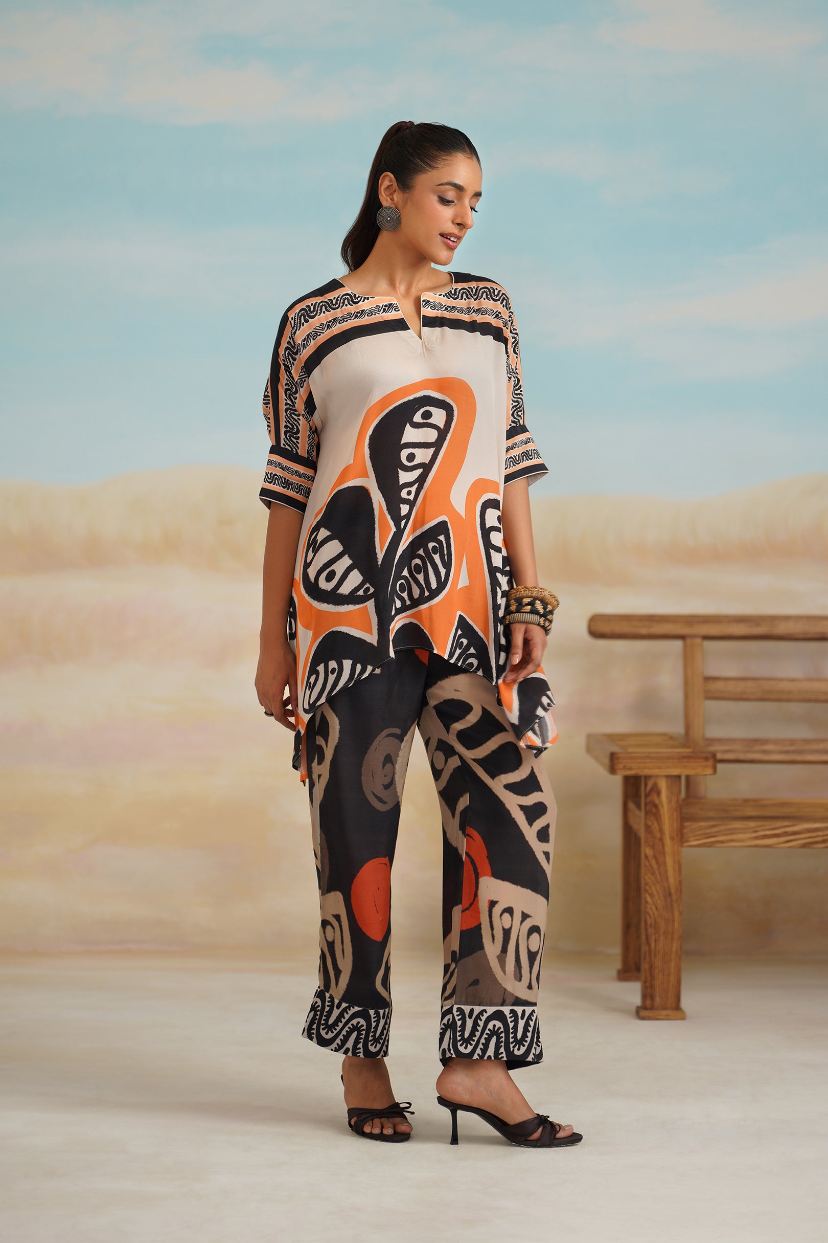 Breezy Printed Crepe Matching Set - Neetika Chopra
