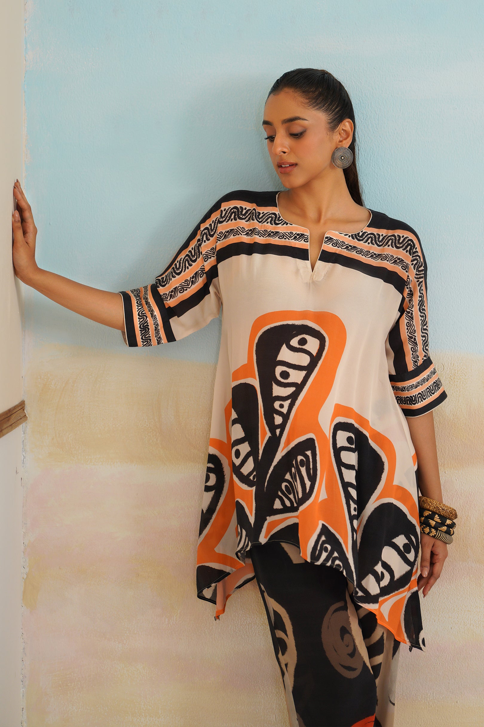Breezy Printed Crepe Matching Set - Neetika Chopra