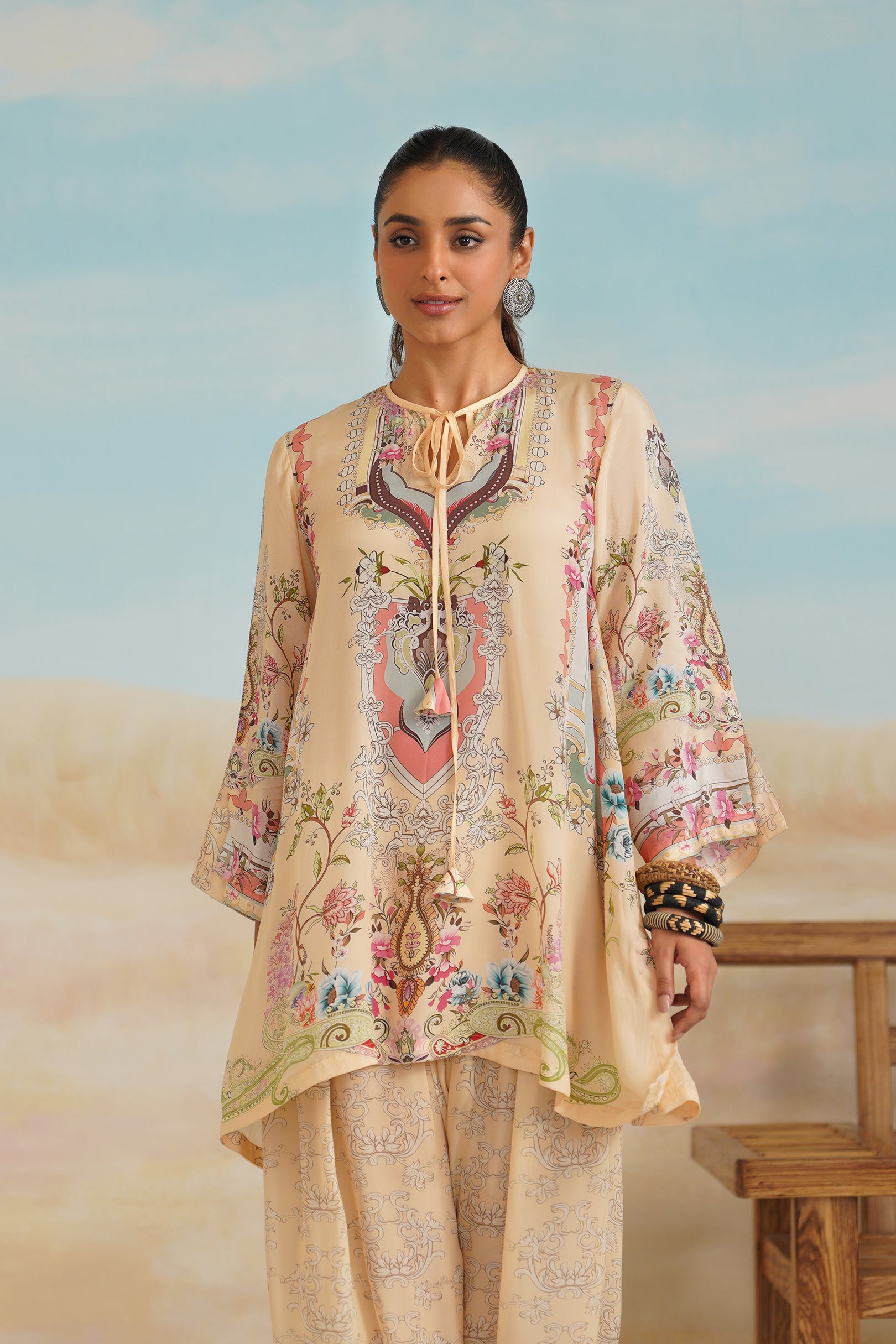 Vaishali Printed Crepe Top - Neetika Chopra