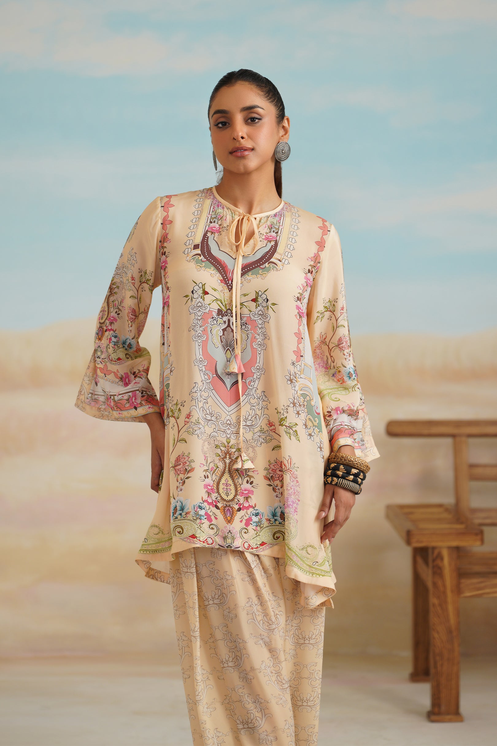Vaishali Printed Crepe Top - Neetika Chopra