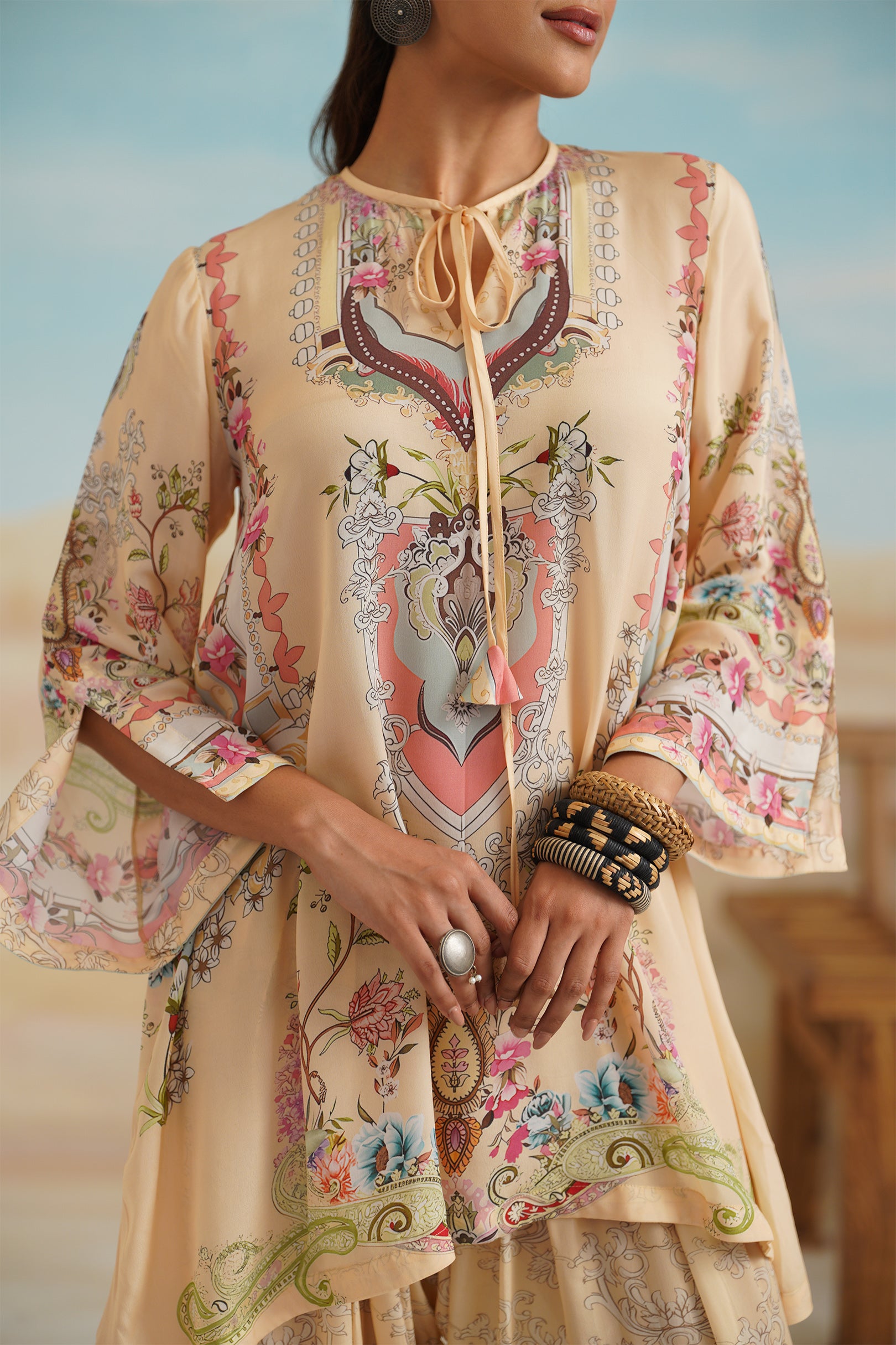 Vaishali Printed Crepe Top - Neetika Chopra