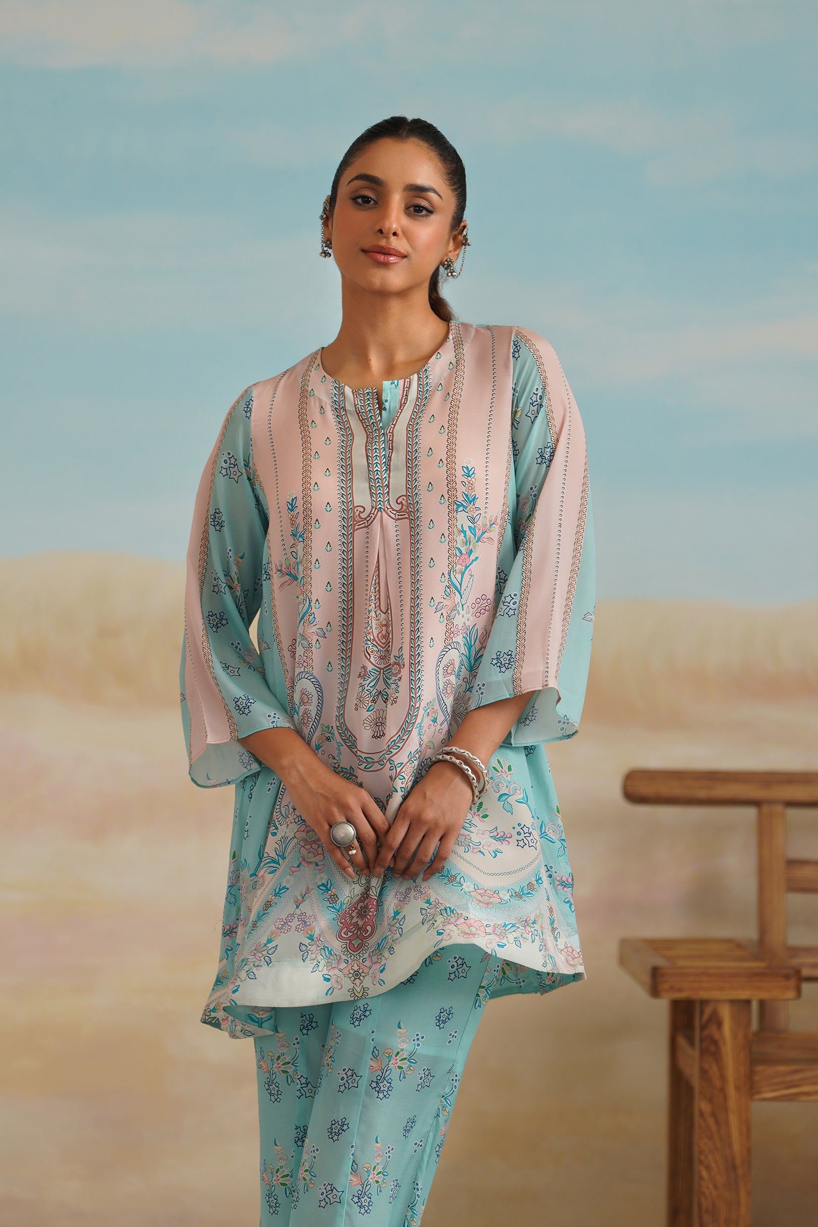 Nirali Printed Crepe Top - Neetika Chopra