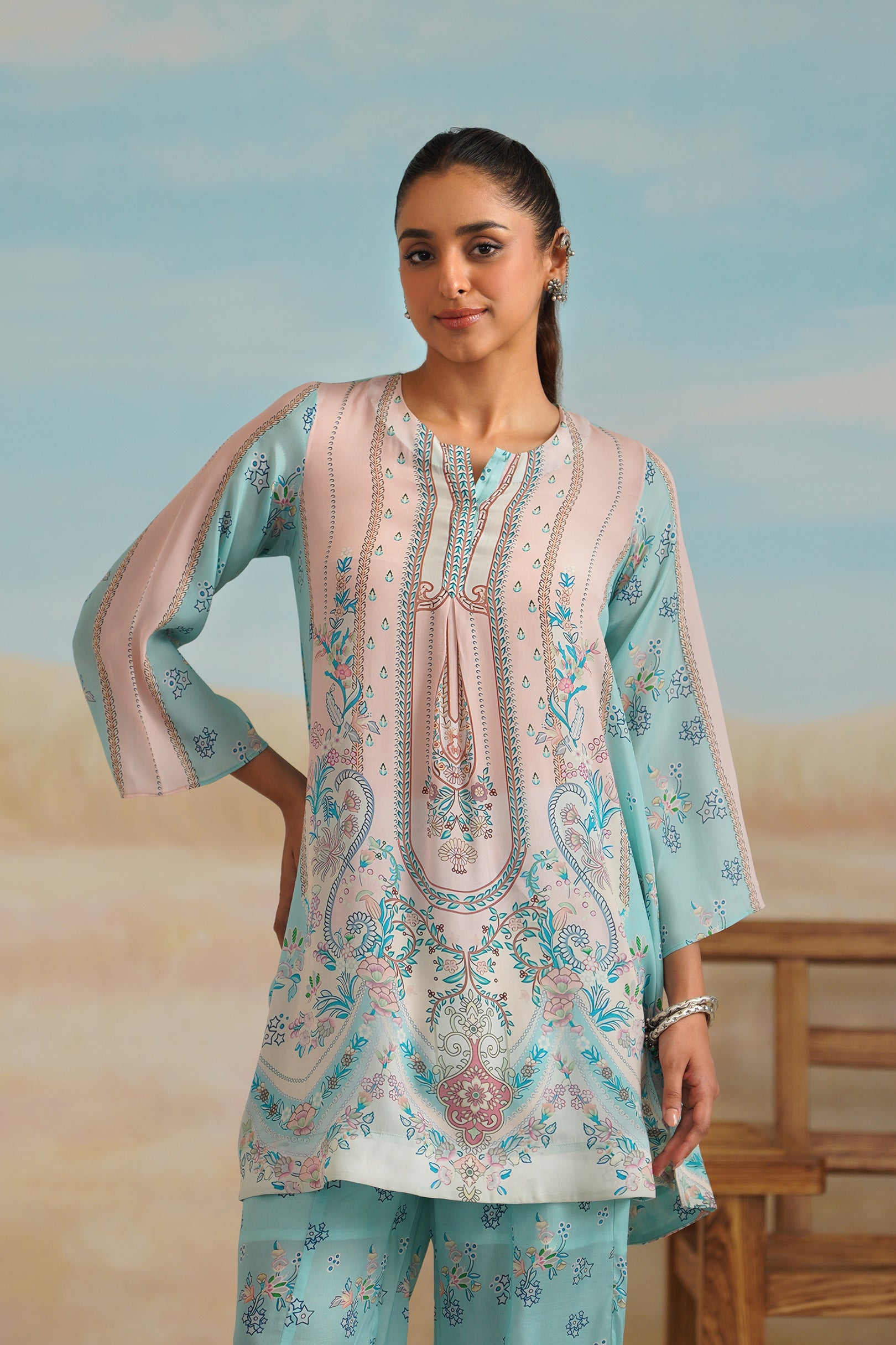 Nirali Printed Crepe Top - Neetika Chopra