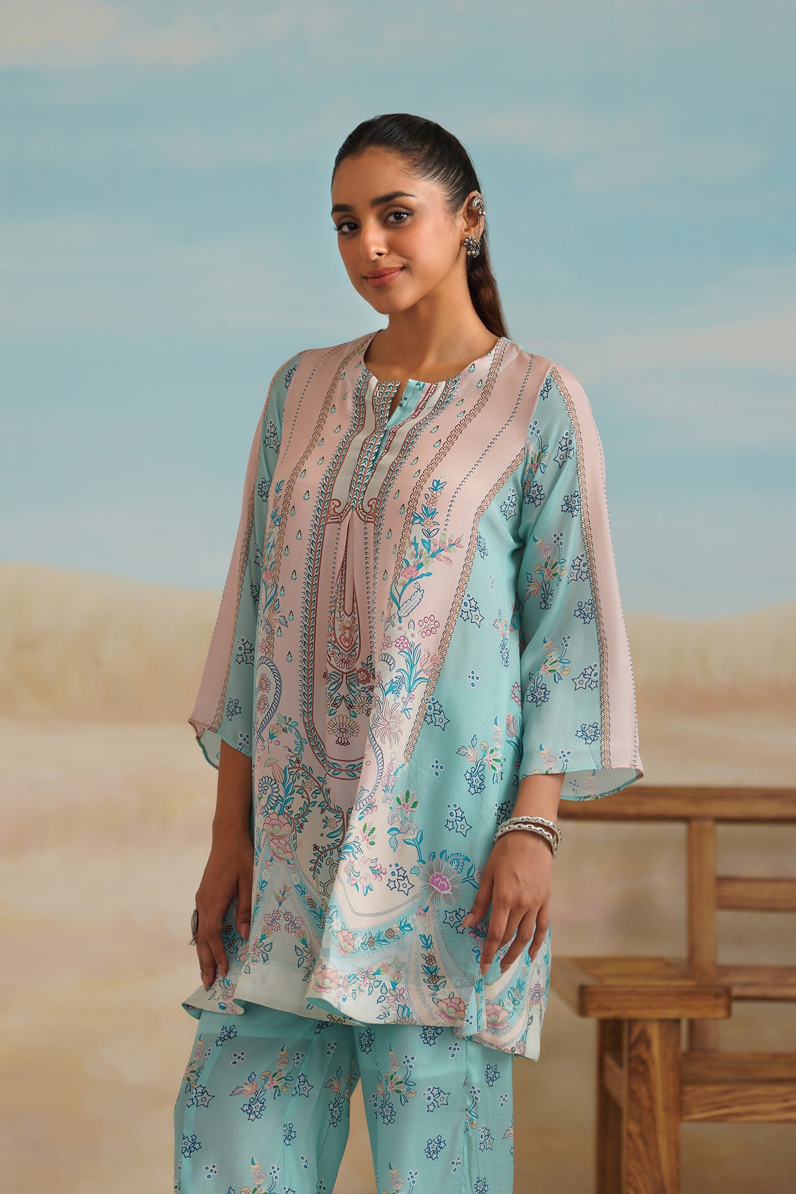 Nirali Printed Crepe Top - Neetika Chopra