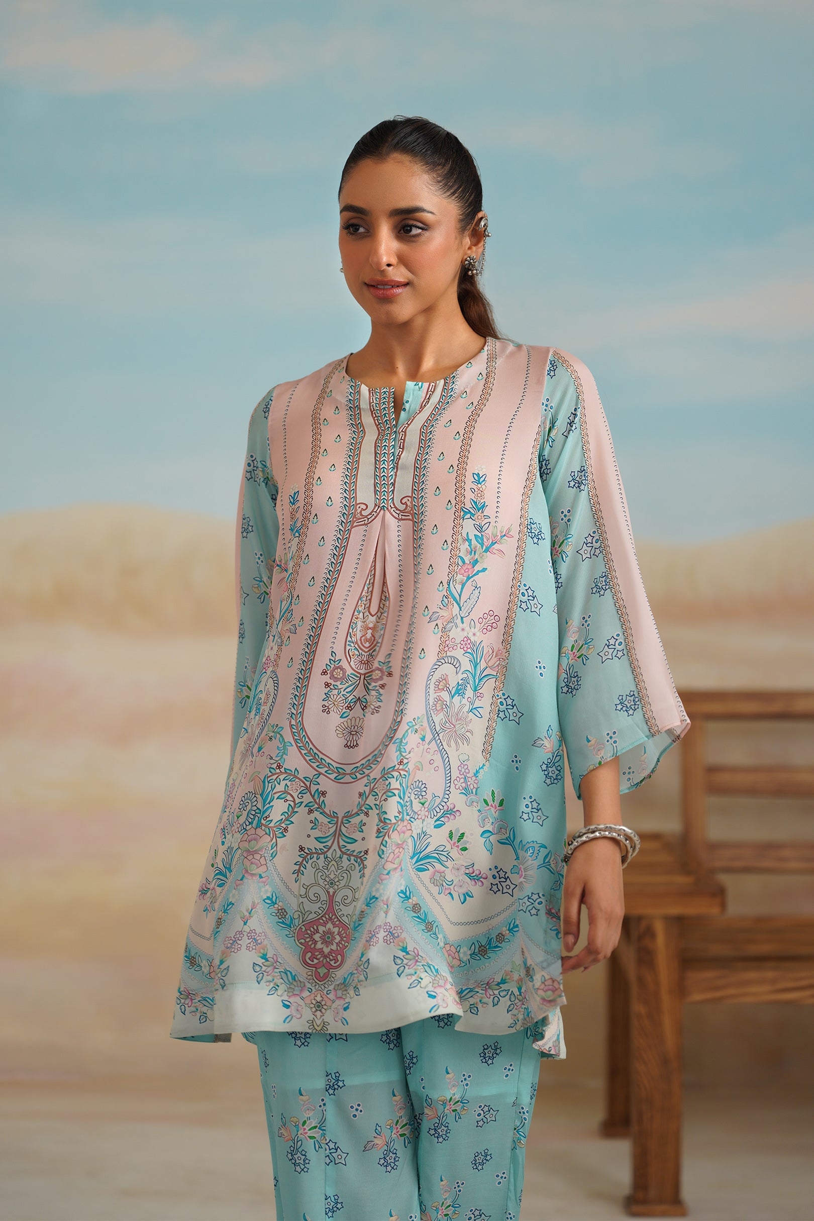 Nirali Printed Crepe Top - Neetika Chopra