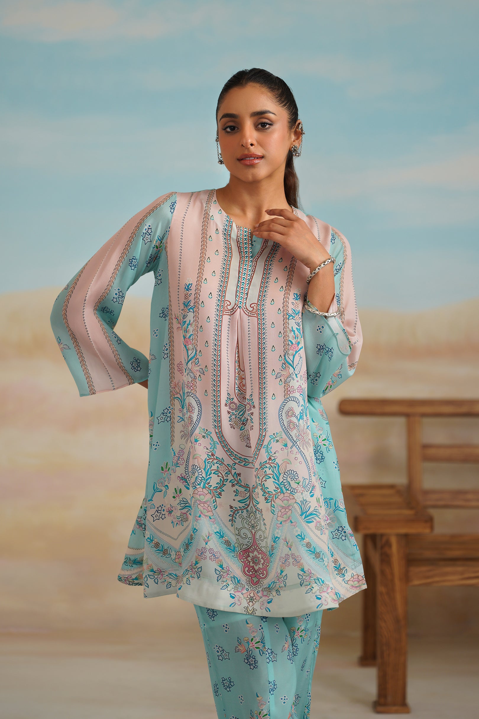 Nirali Printed Crepe Top - Neetika Chopra