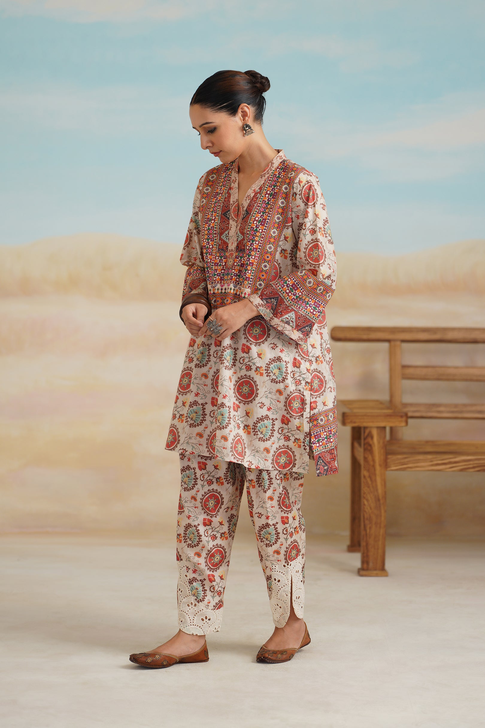 Akshra Cotton Printed Suit Set - Neetika Chopra