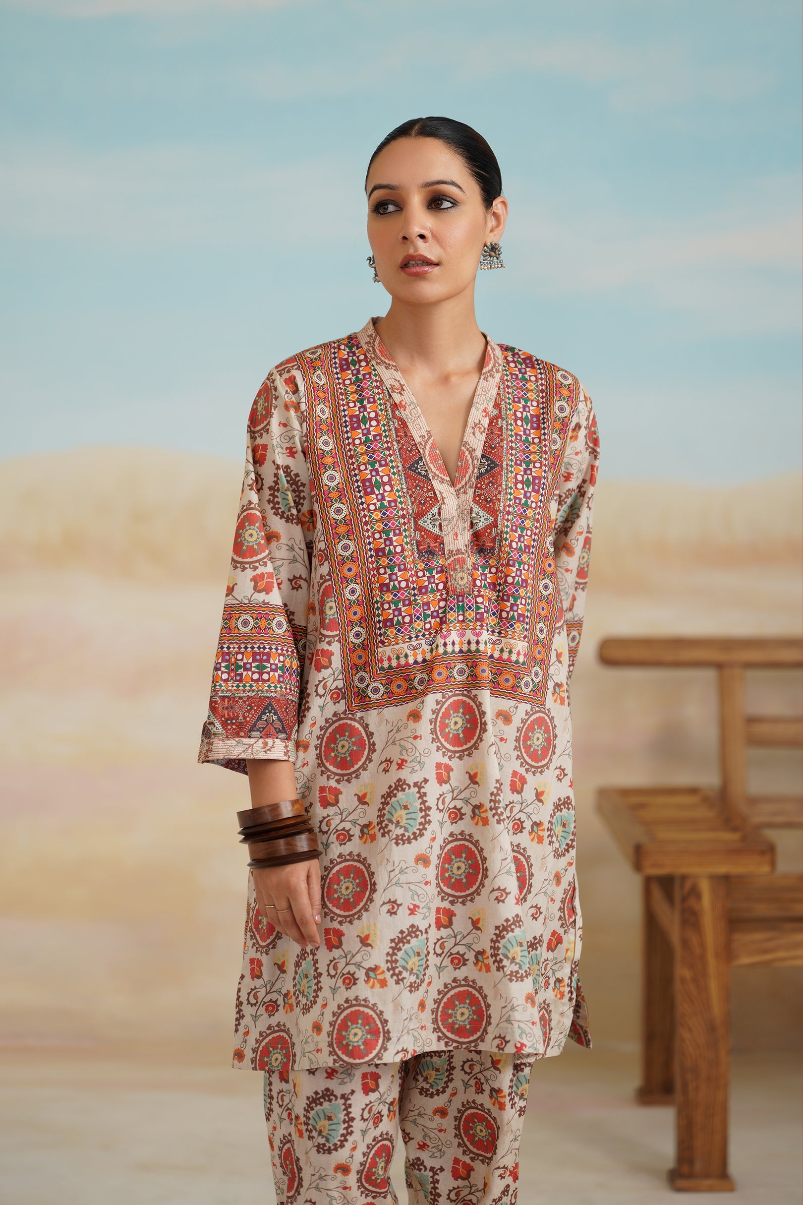 Akshra Cotton Printed Suit Set - Neetika Chopra