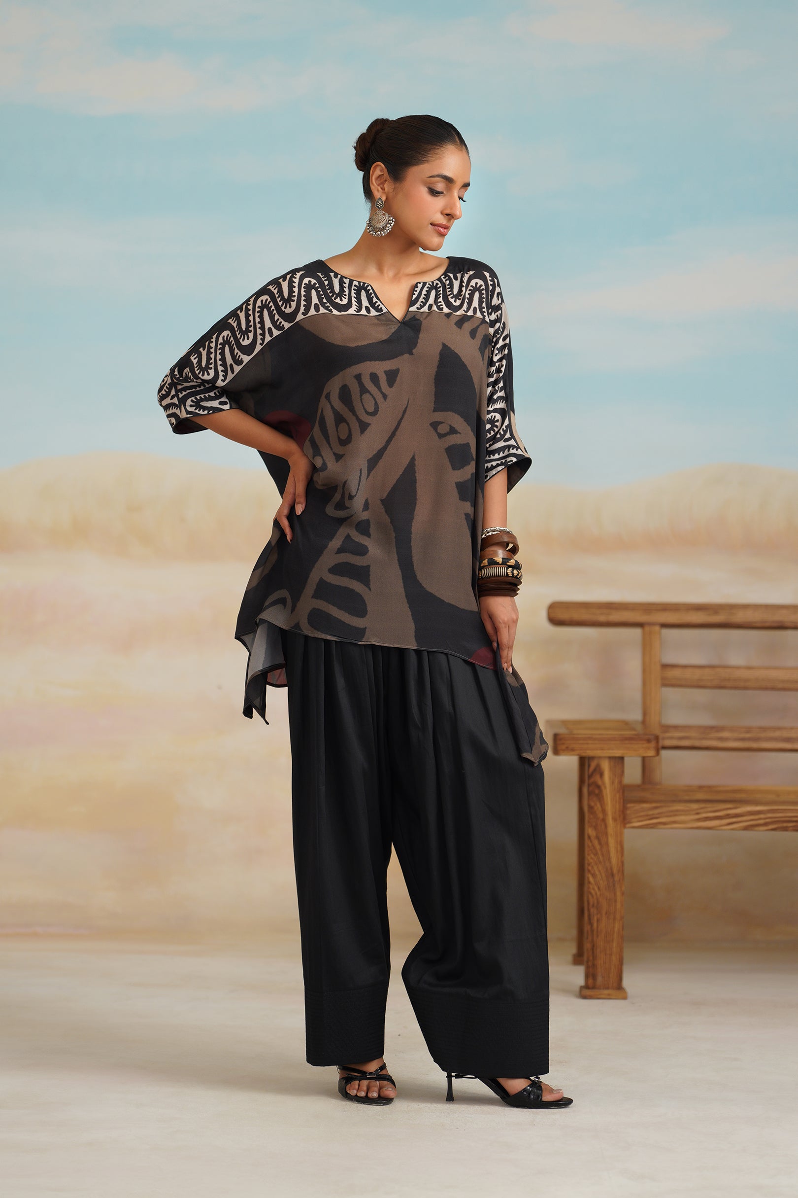 Ara Crepe Printed Matching Set - Neetika Chopra