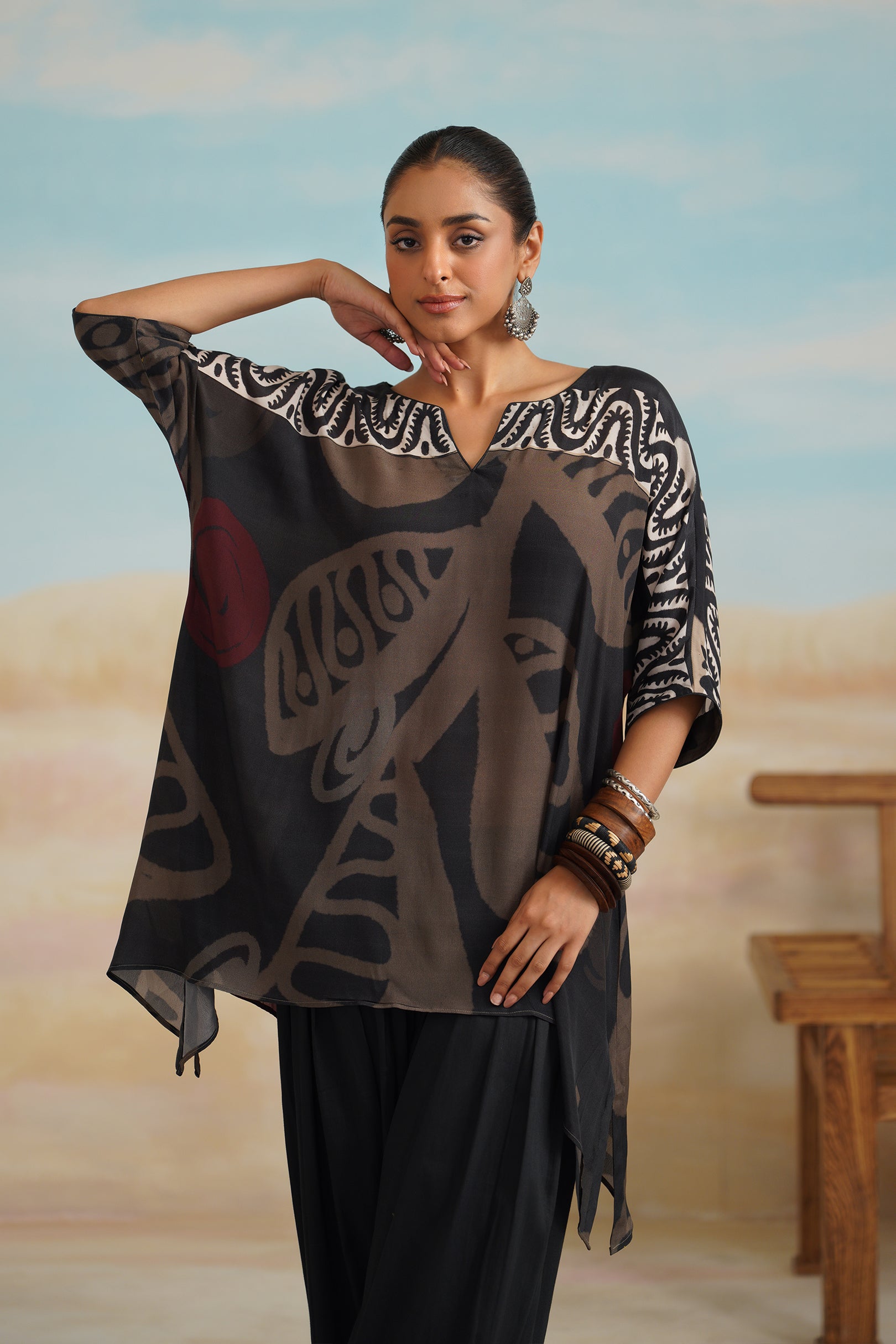 Ara Crepe Printed Matching Set - Neetika Chopra