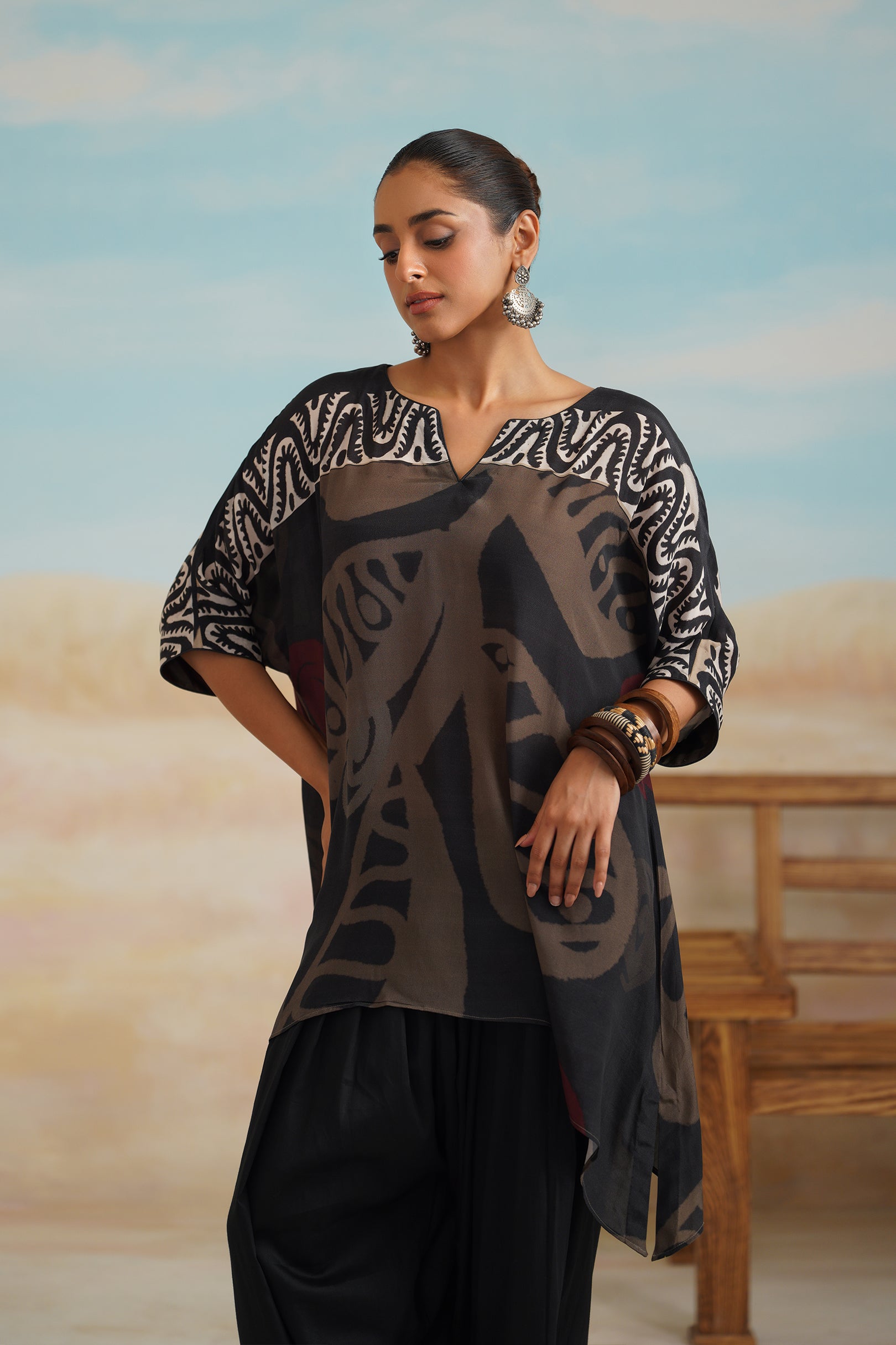 Ara Crepe Printed Matching Set - Neetika Chopra