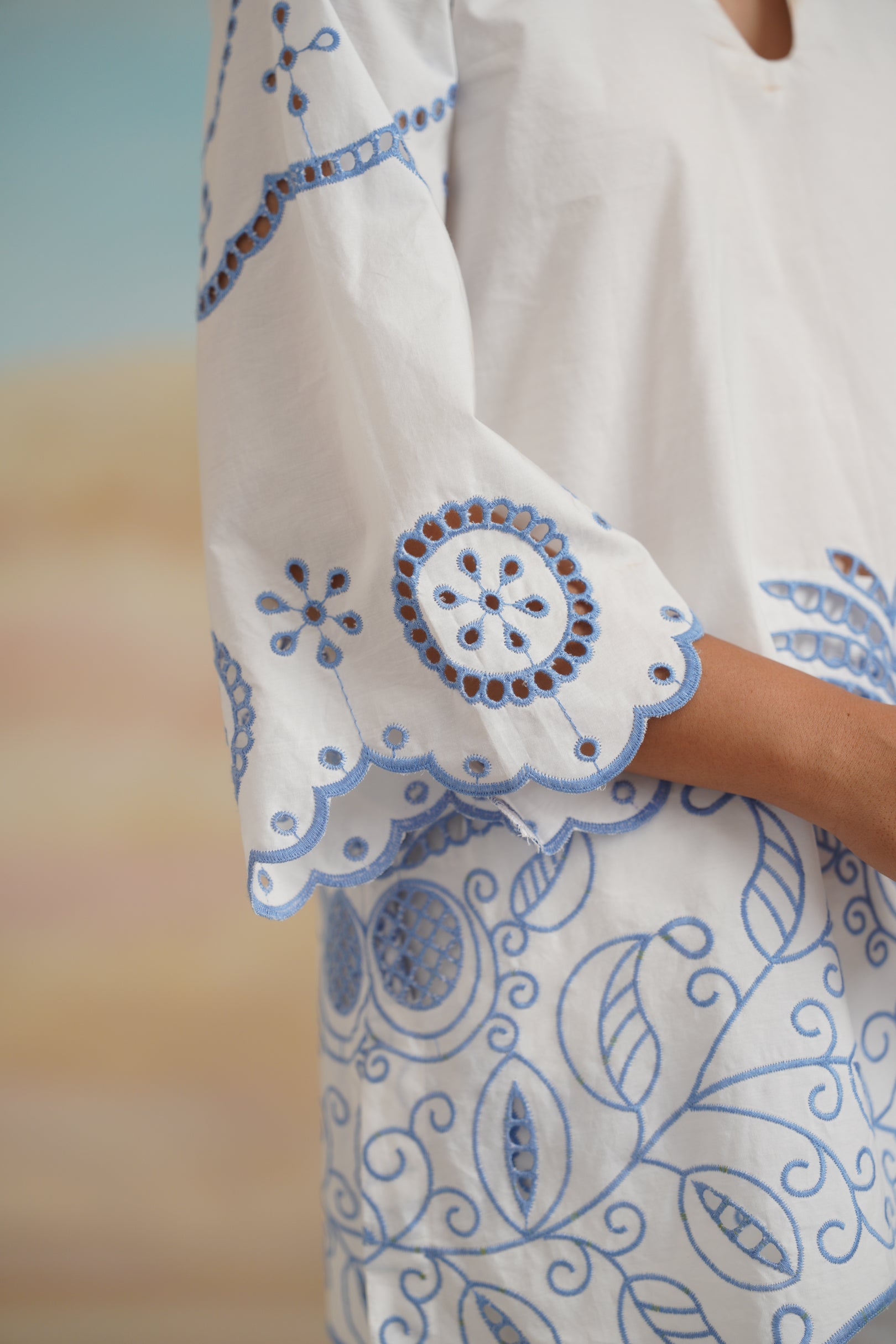 Aster Poplin Cotton Embroidered Matching Set - Neetika Chopra