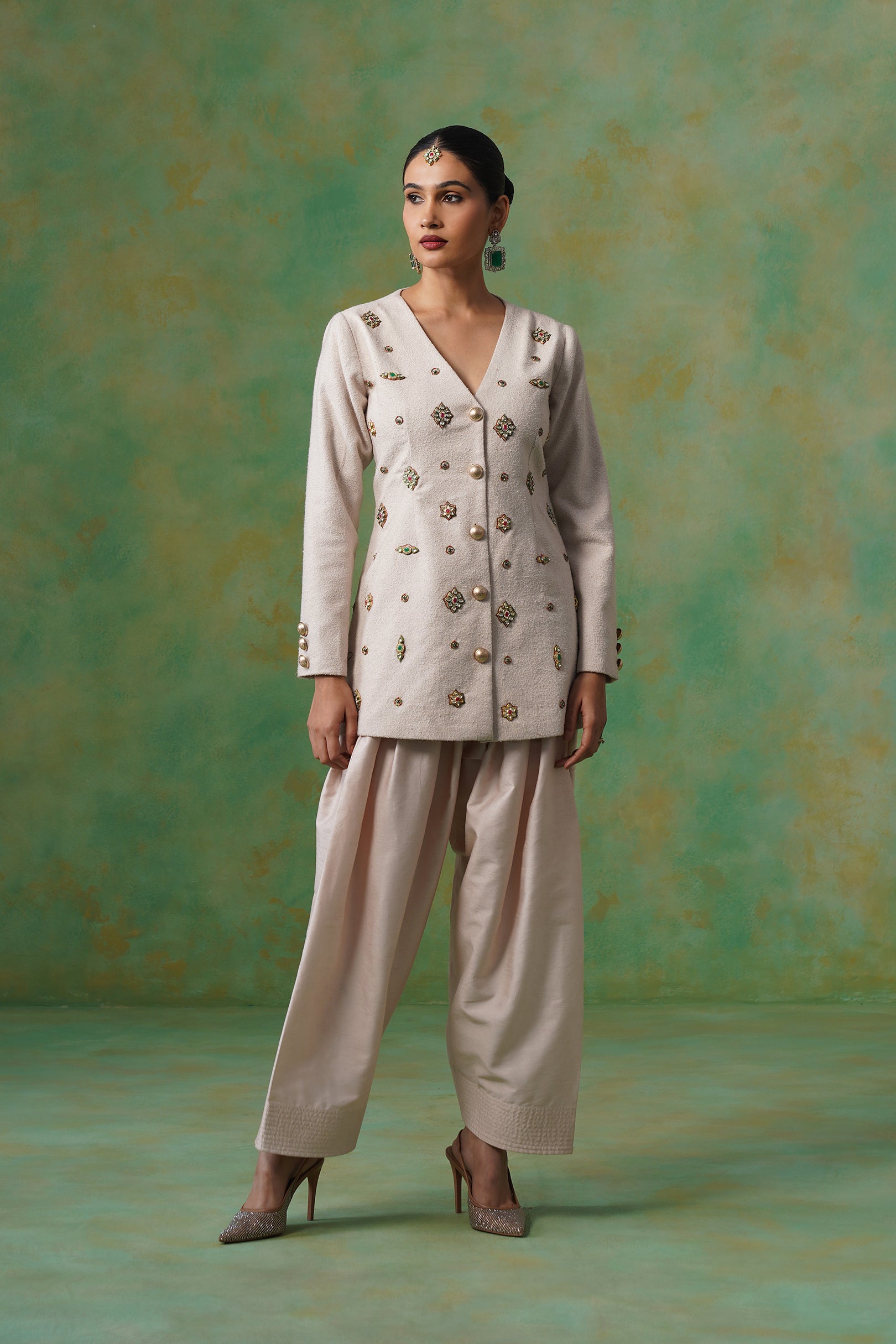Mahira Tweed Matching Coat Set