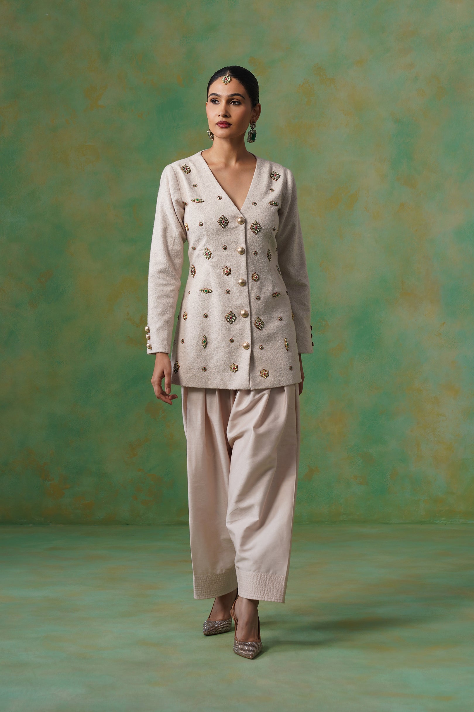 Mahira Tweed Matching Coat Set