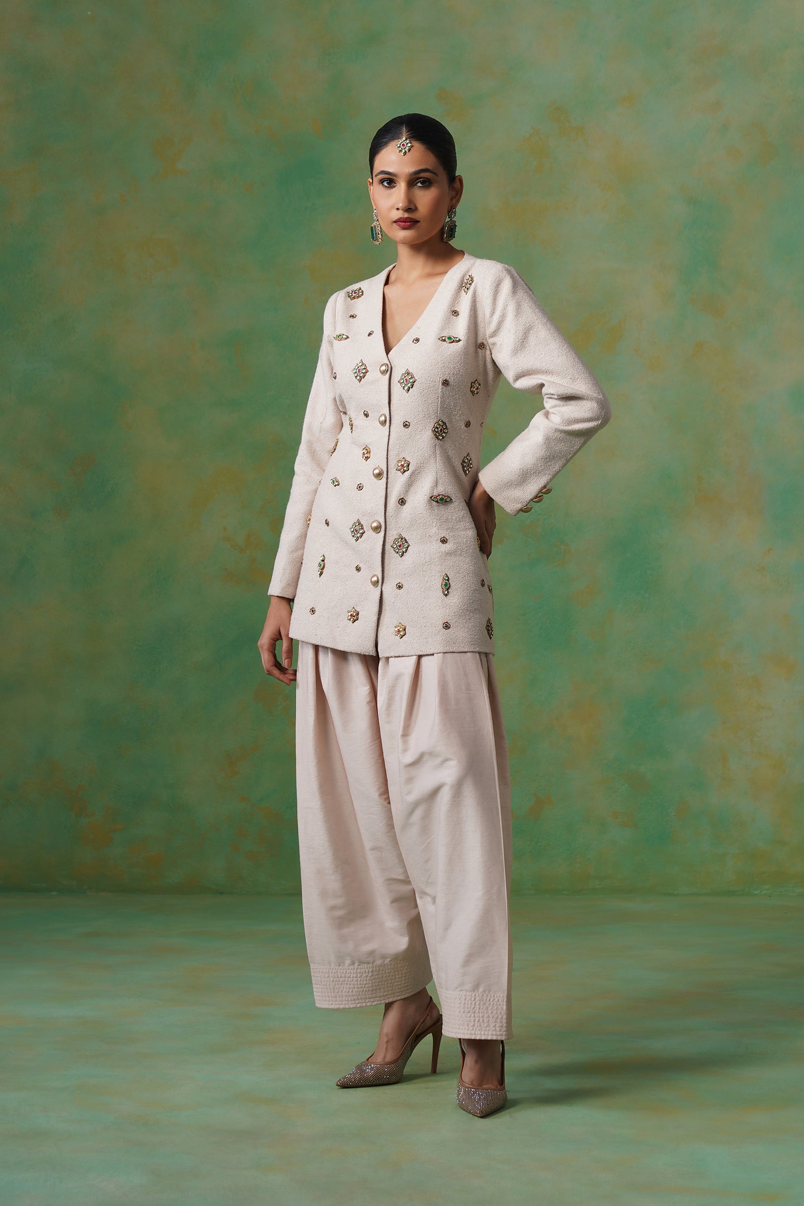 Mahira Tweed Matching Coat Set