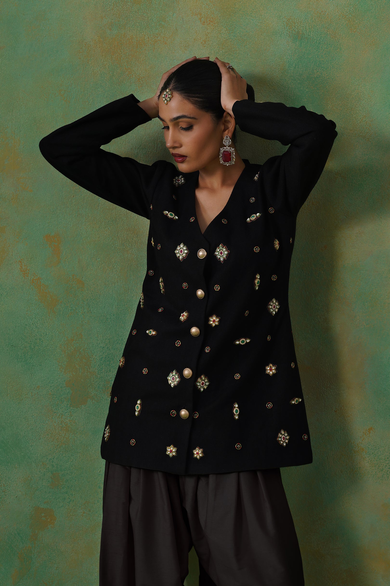 Viha Tweed Matching Coat Set