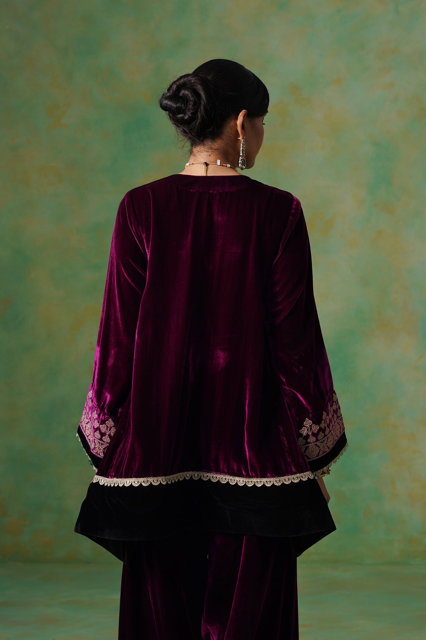 Umika Velvet Embroidered Suit Set