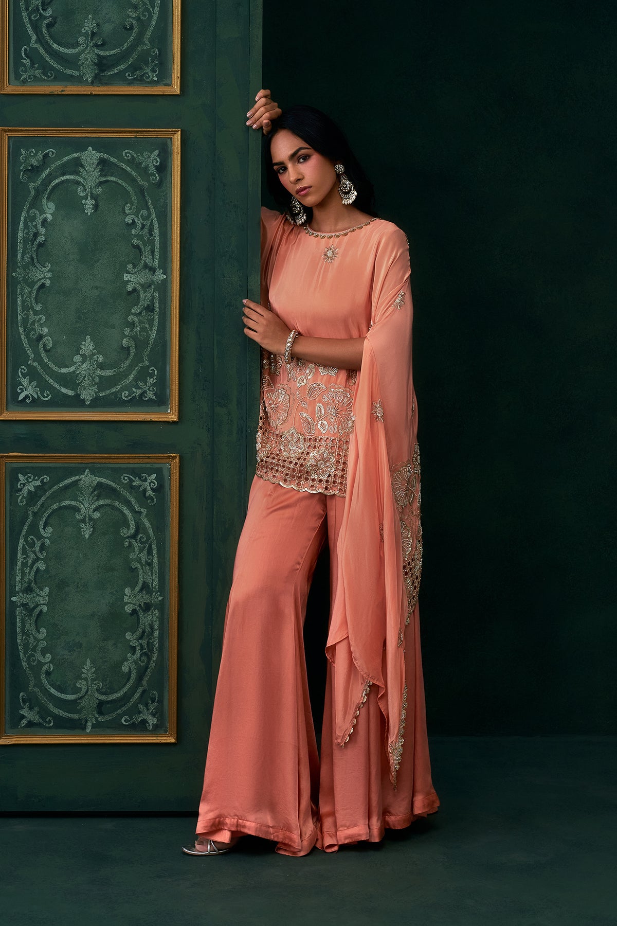 Ruhana Crepe Embroidered Matching Set