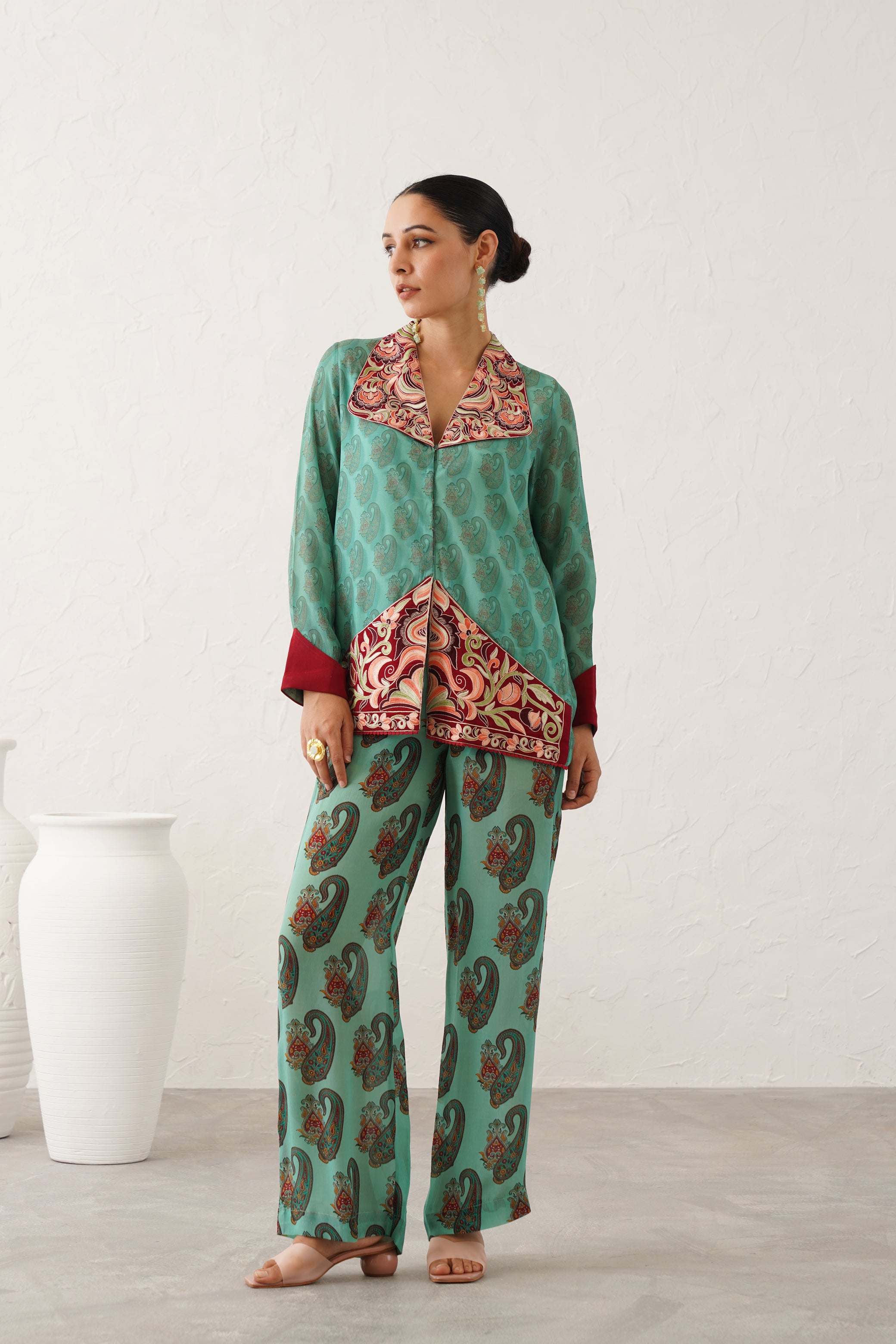 Mitali Embroidered Crepe Matching Set