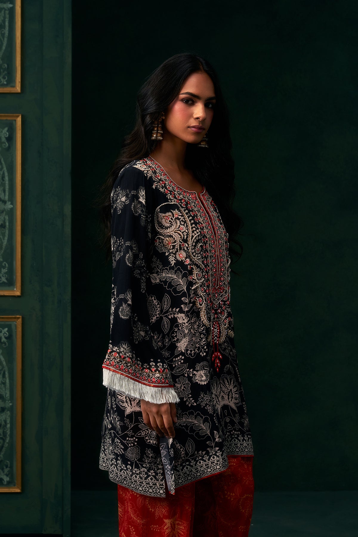 Zohira Crepe Printed Embroidered Suit Set