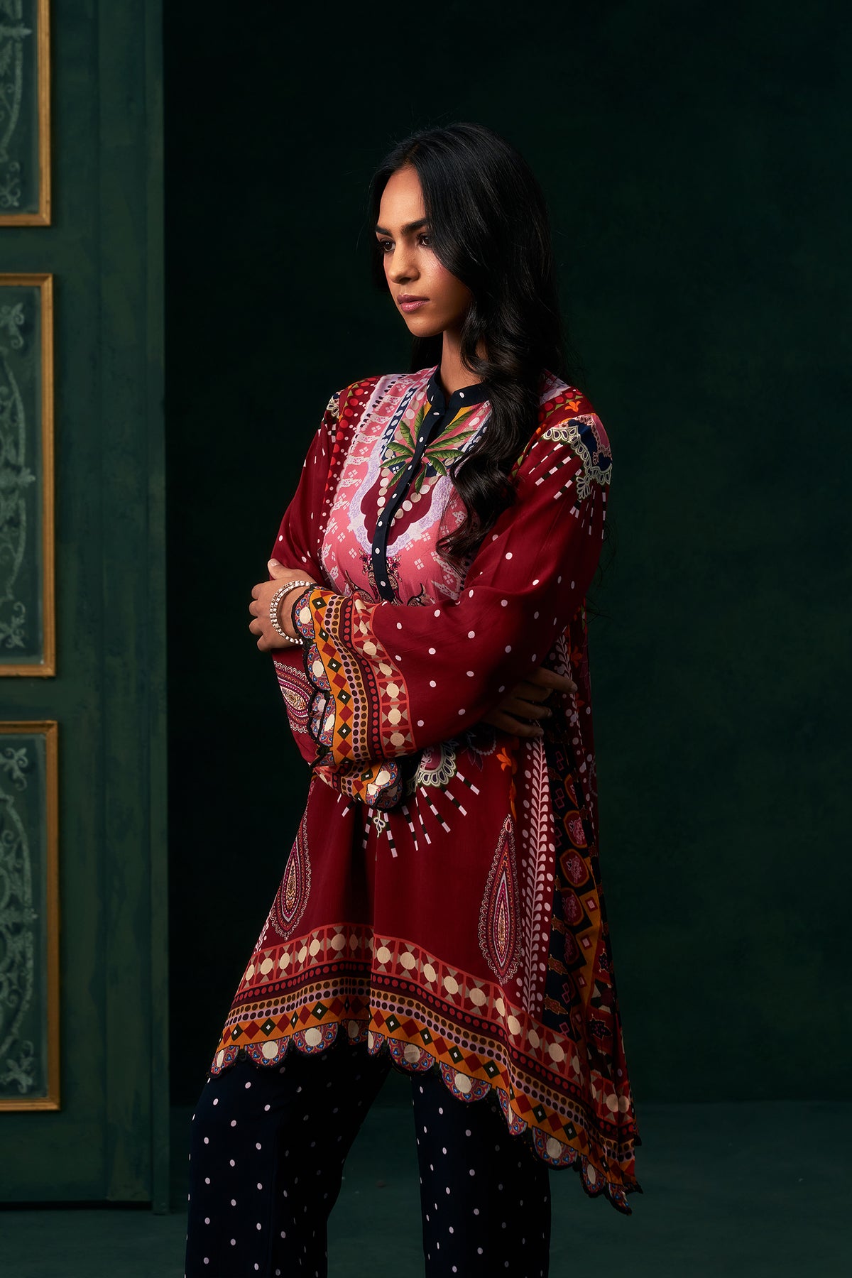 Tavira Crepe Printed Suit Set