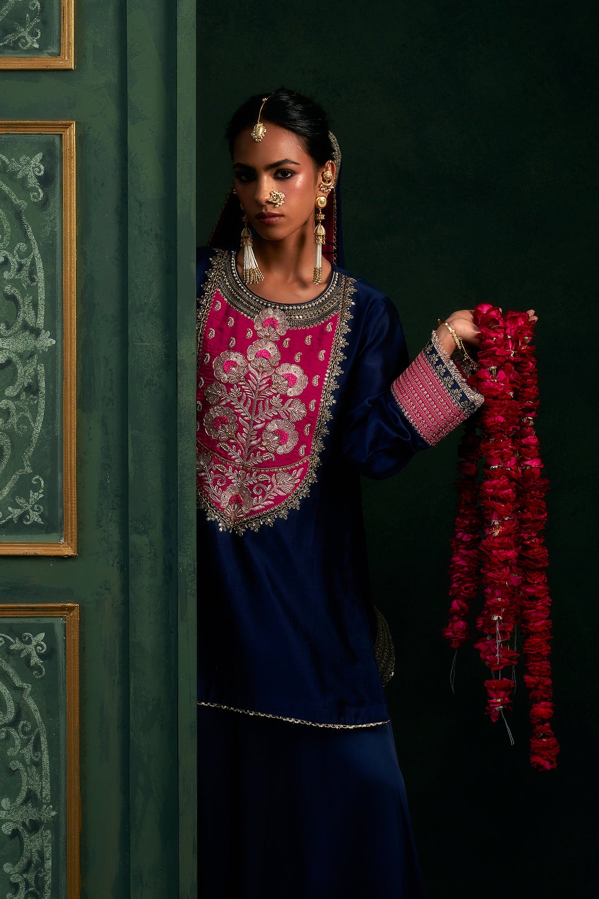 Zunaira Chanderi Satin Embroidered Suit Set