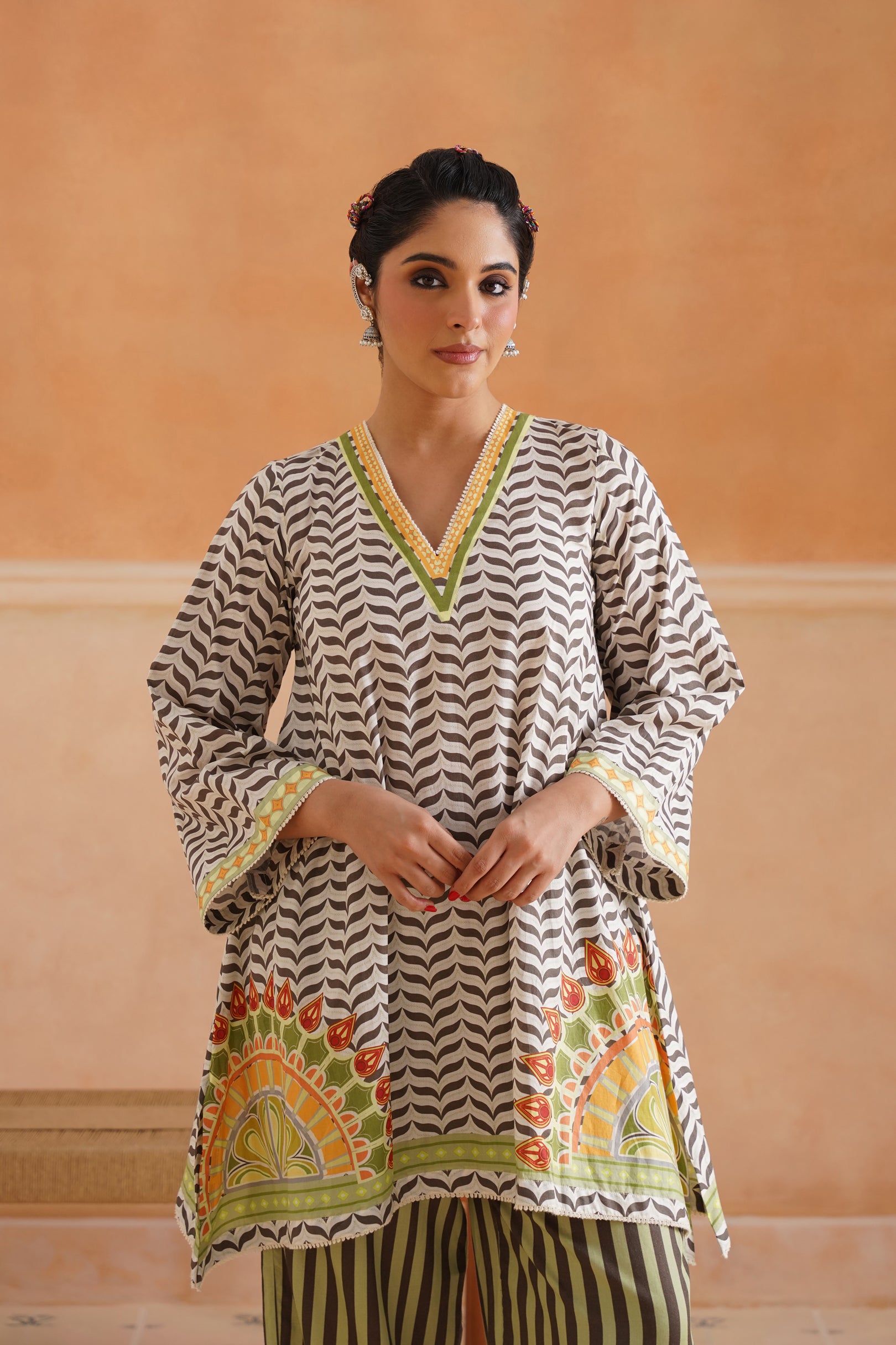 Oishi Lawn Cotton Suit Set - Neetika Chopra