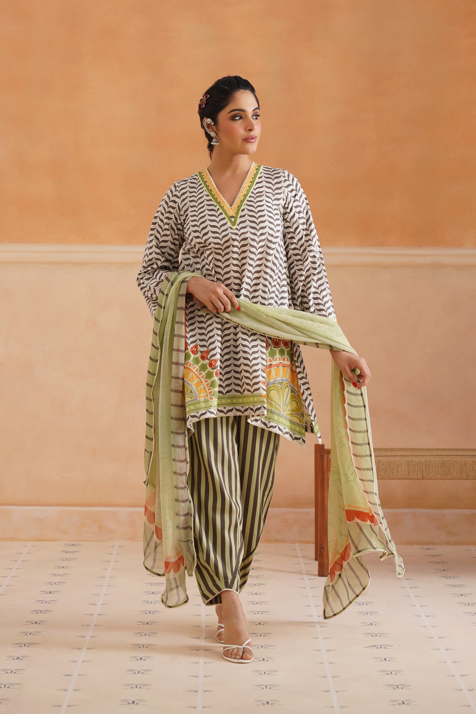 Oishi Lawn Cotton Suit Set - Neetika Chopra