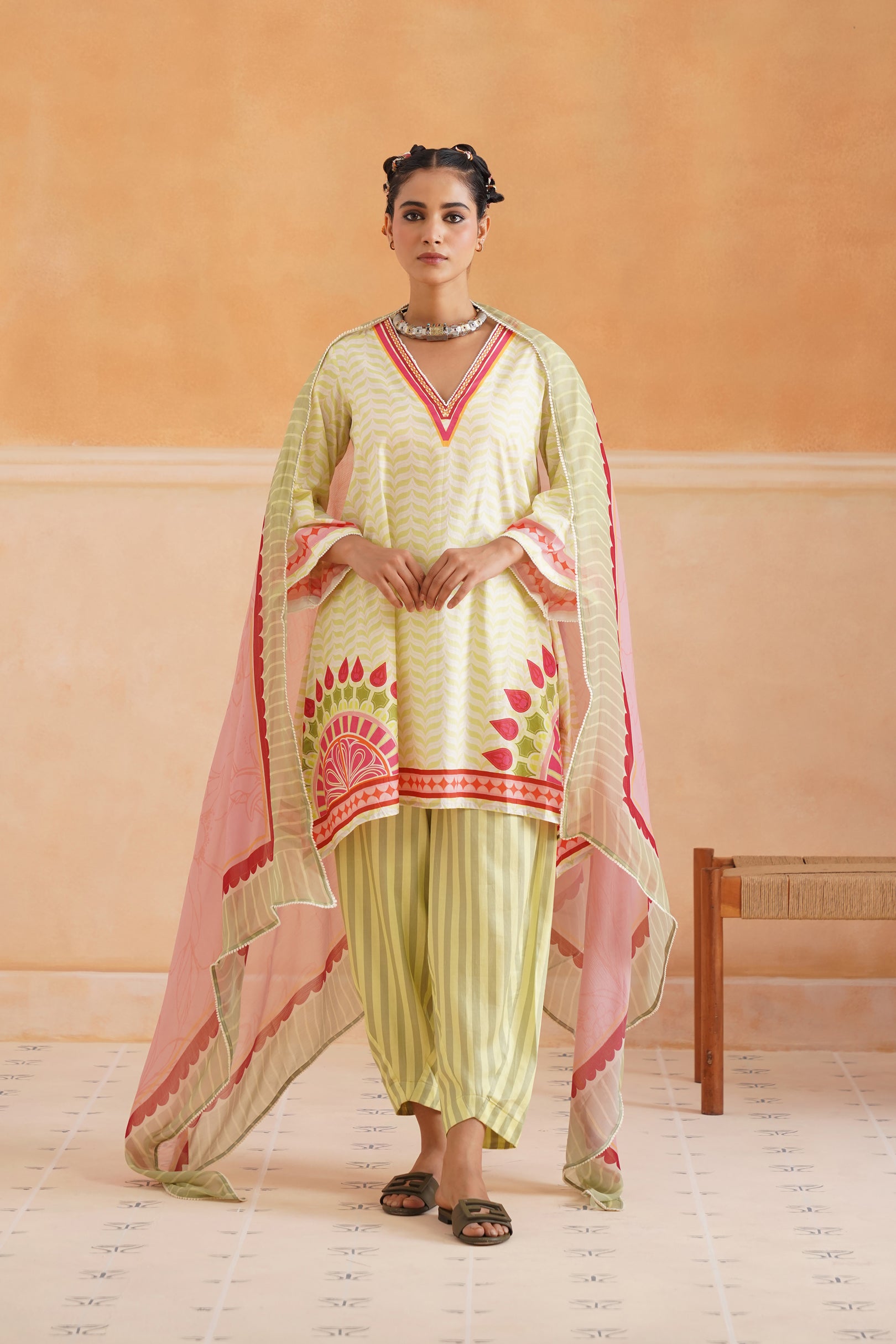 Kashni Cotton Printed Suit Set - Neetika Chopra