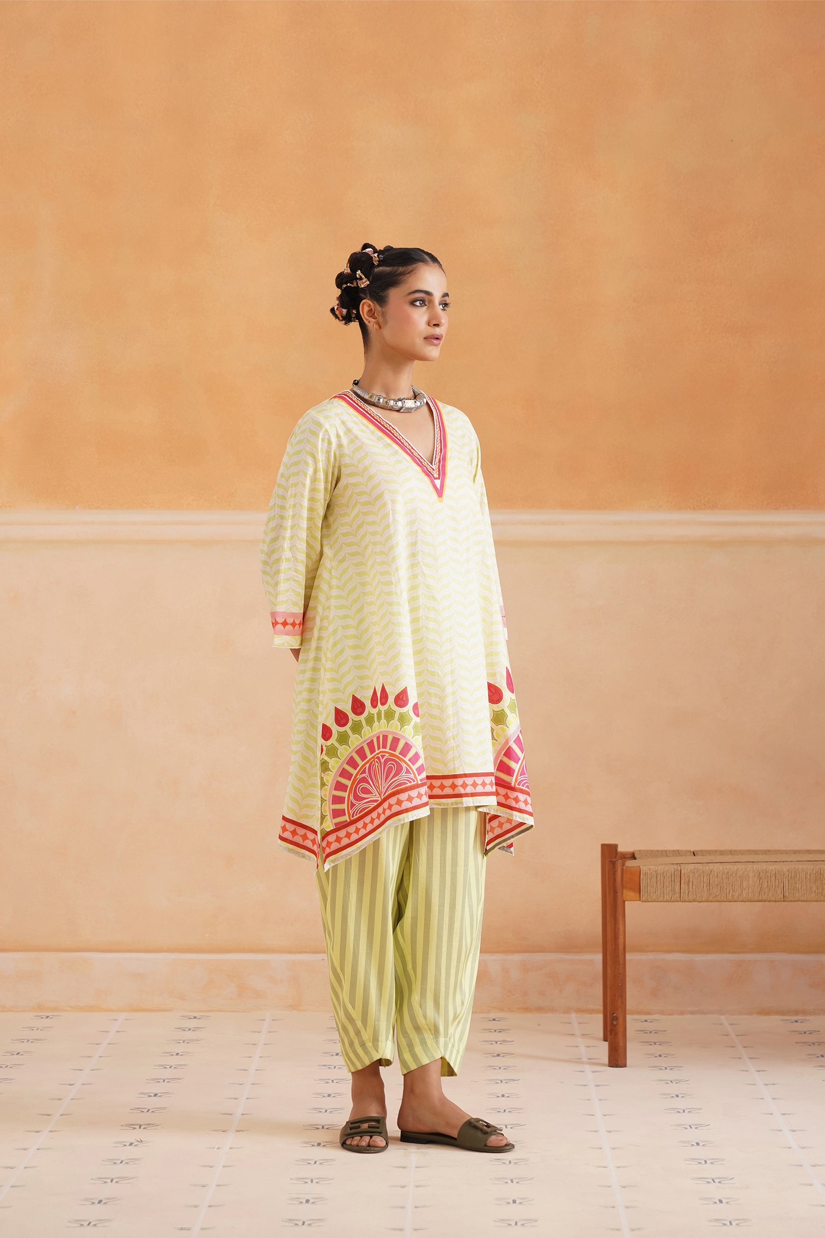 Kashni Cotton Printed Suit Set - Neetika Chopra