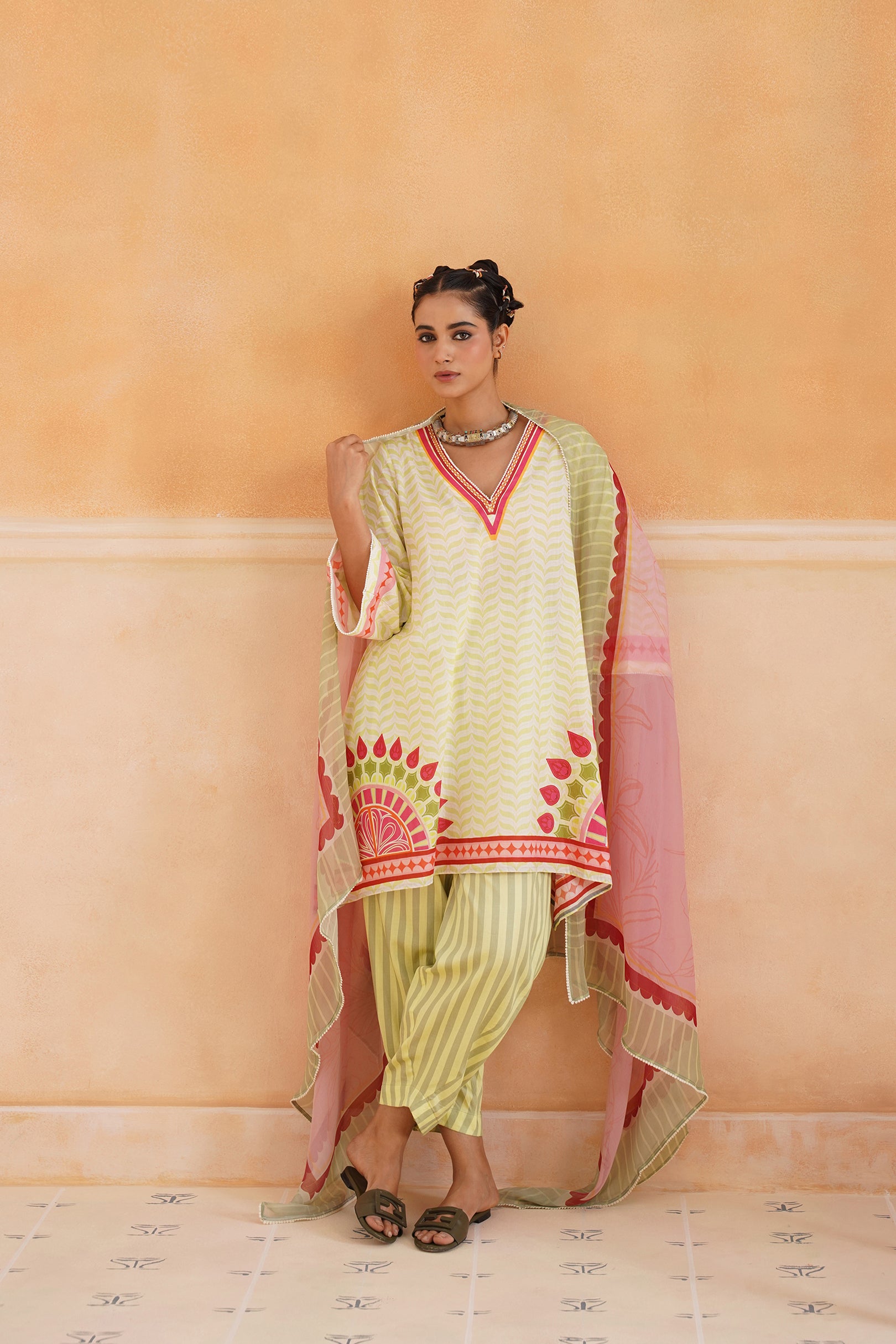 Kashni Cotton Printed Suit Set - Neetika Chopra