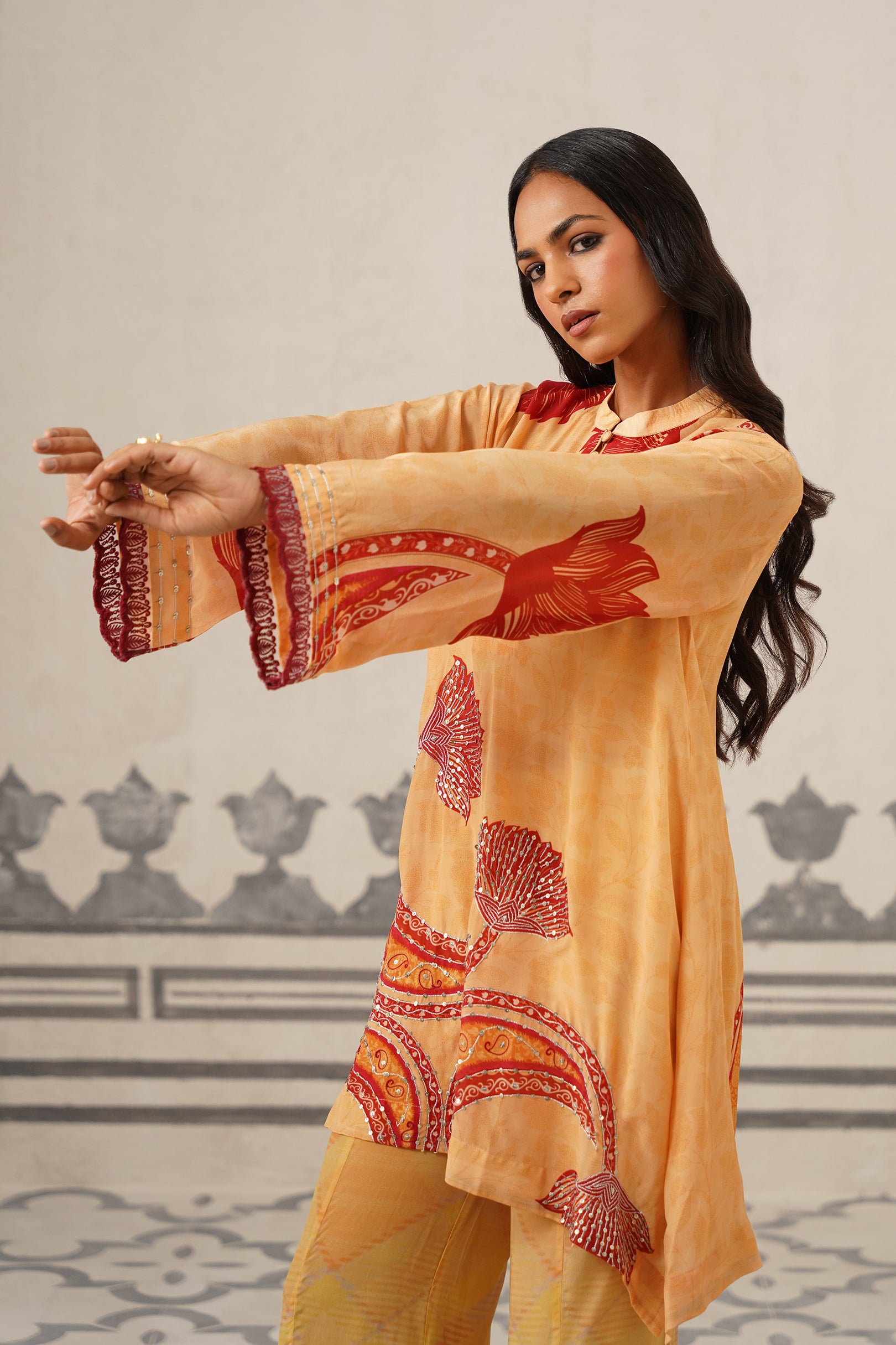 Toccy Crepe Printed Embriodered Matching Set