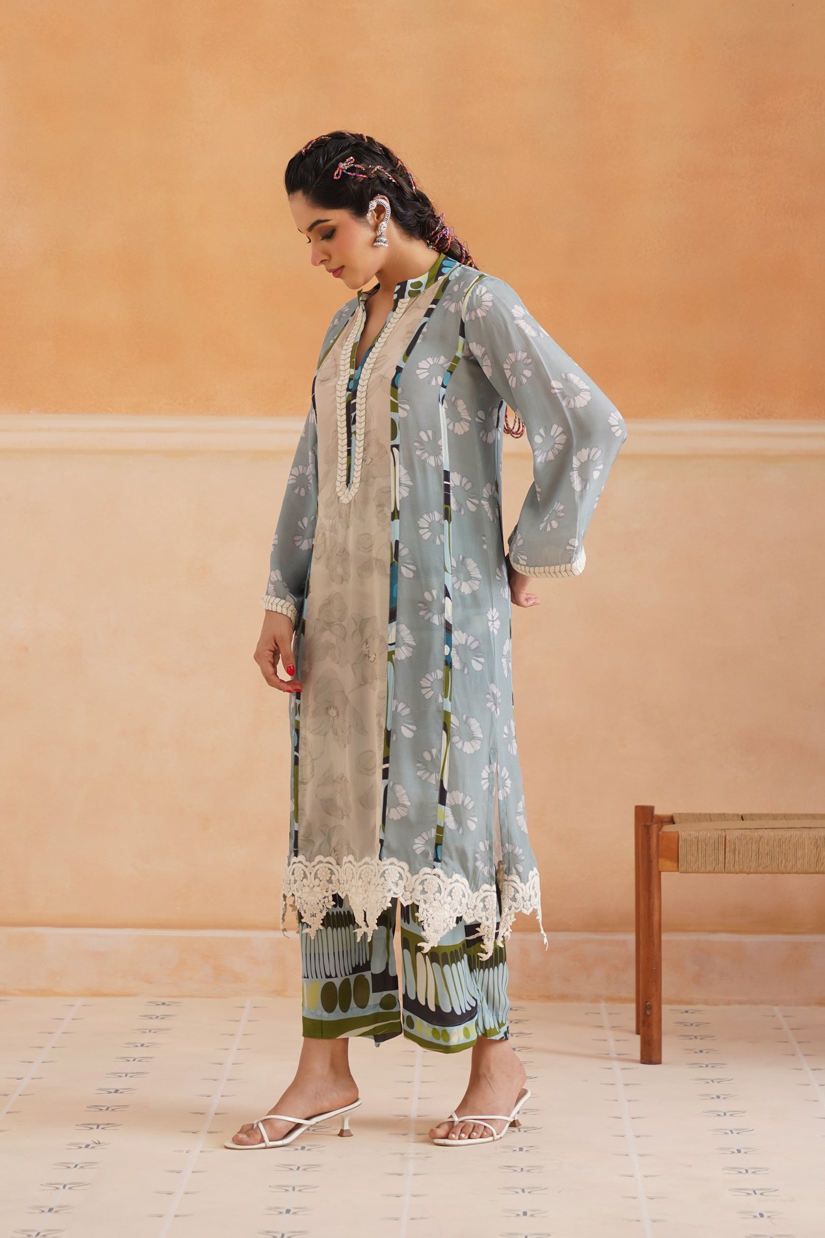 Lina Crepe Printed Matching Set - Neetika Chopra