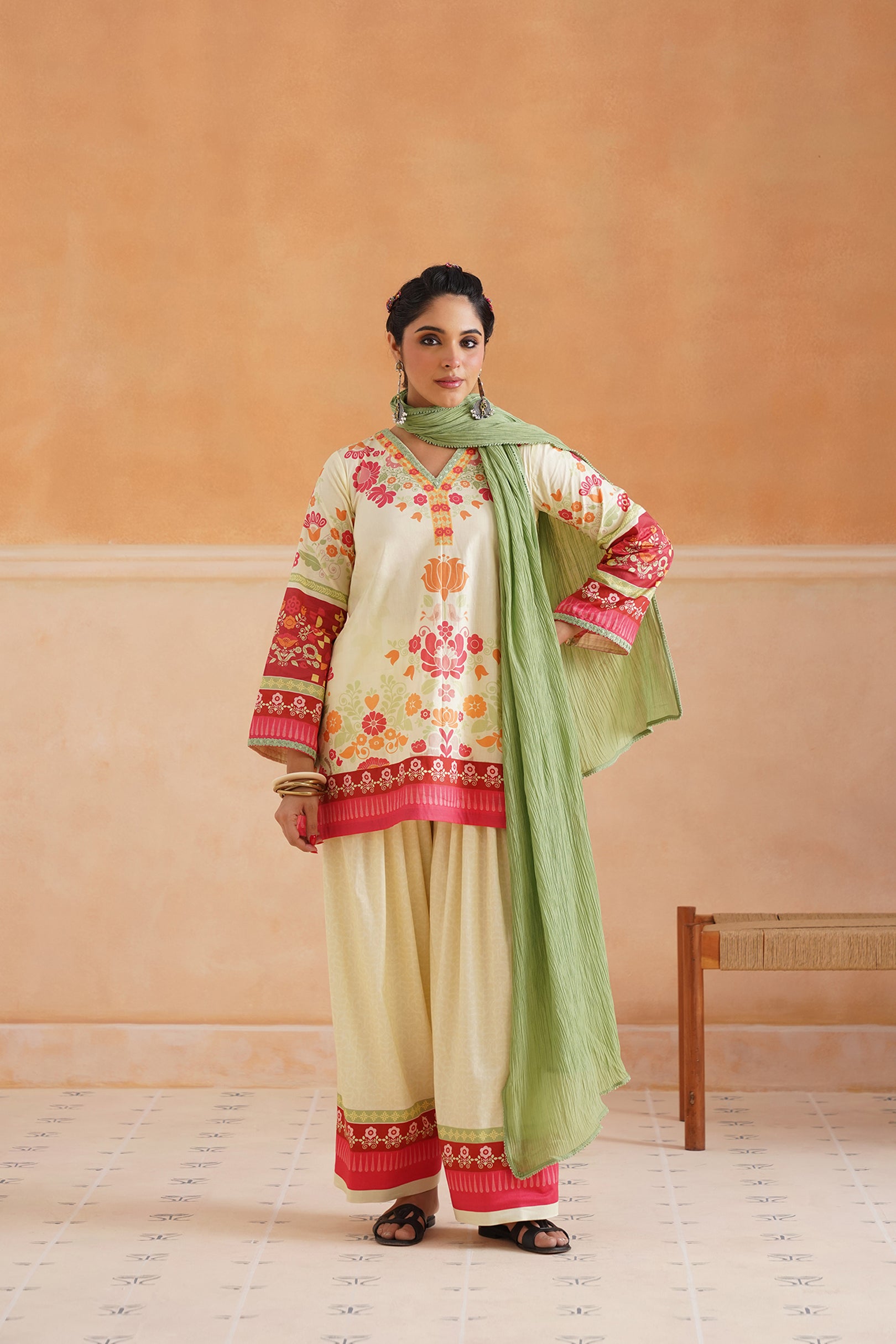 Deetyu Cotton Printed Suit Set - Neetika Chopra
