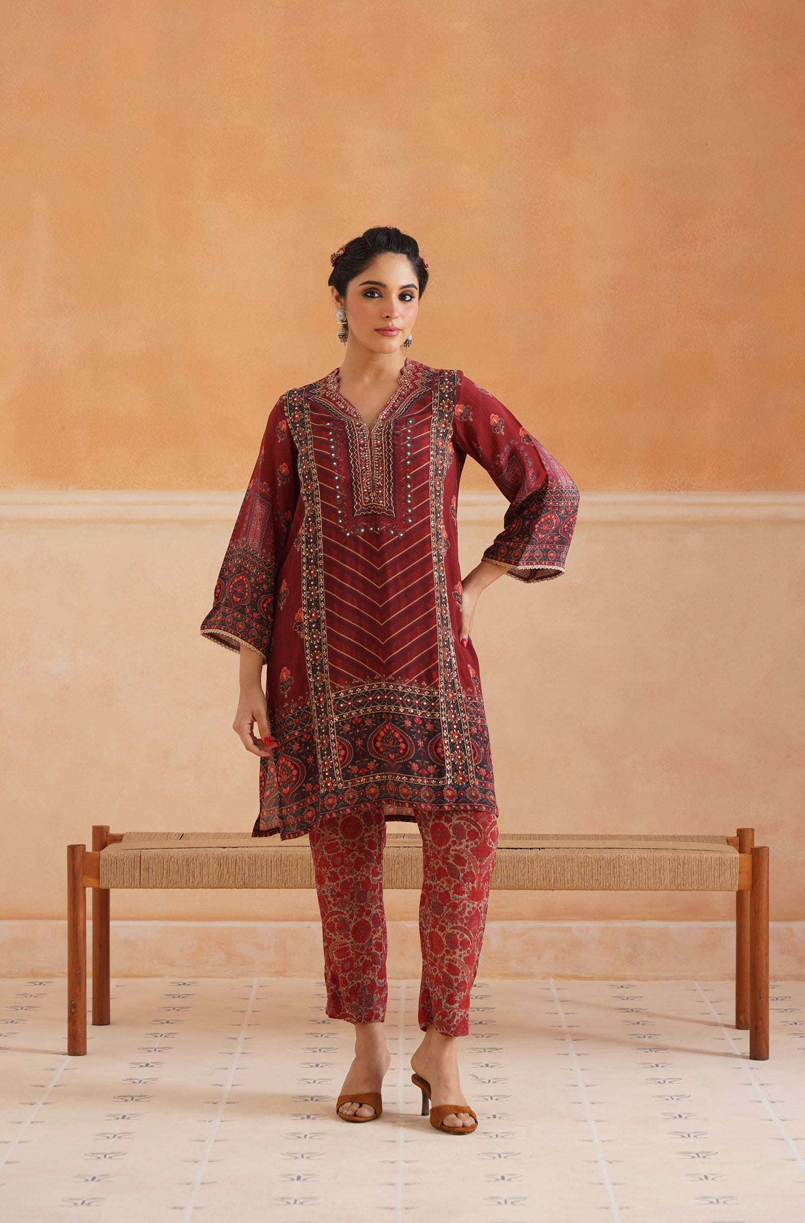 Driti Crepe Printed Matching Set - Neetika Chopra