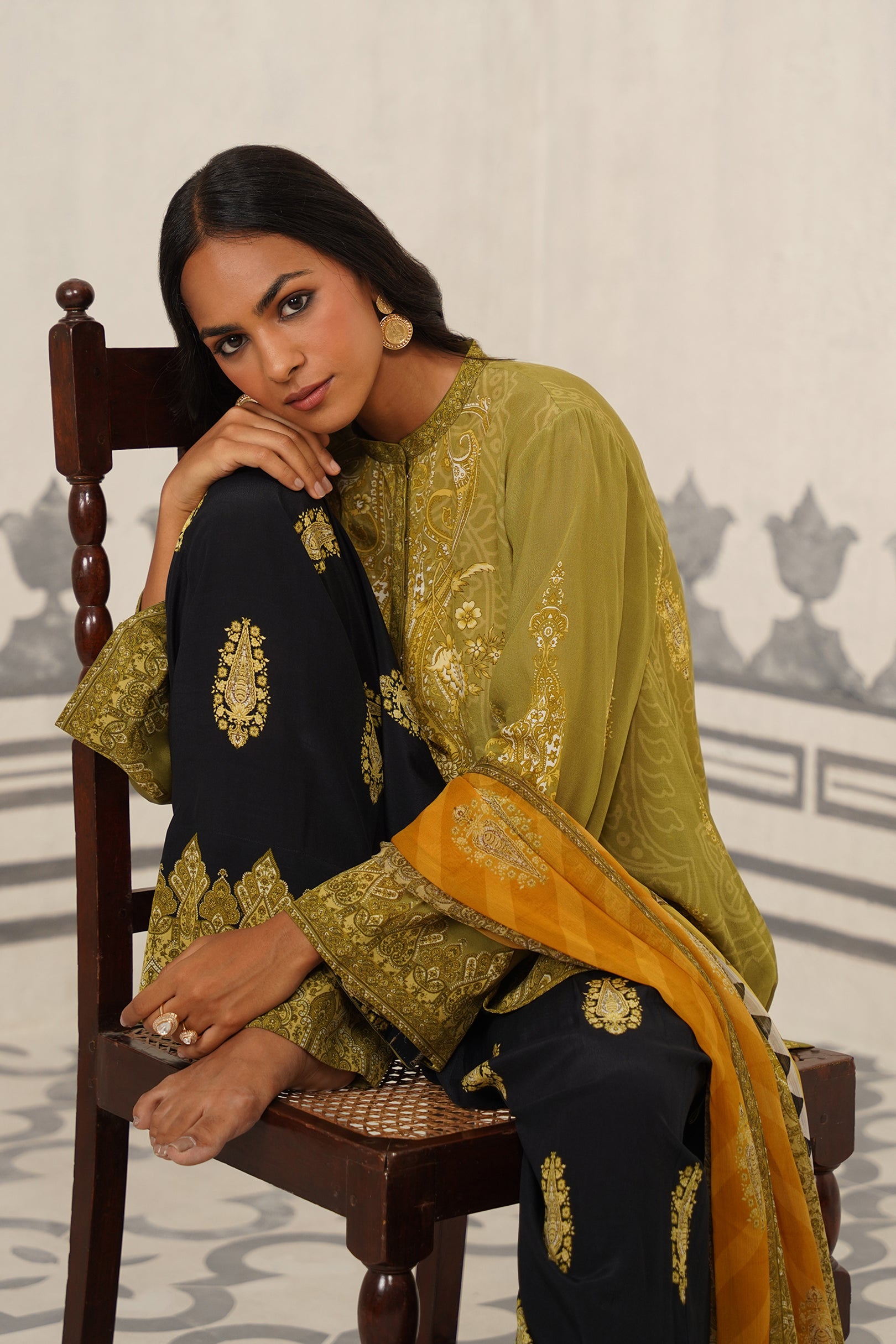 Mehal Crepe Printed Suit Set