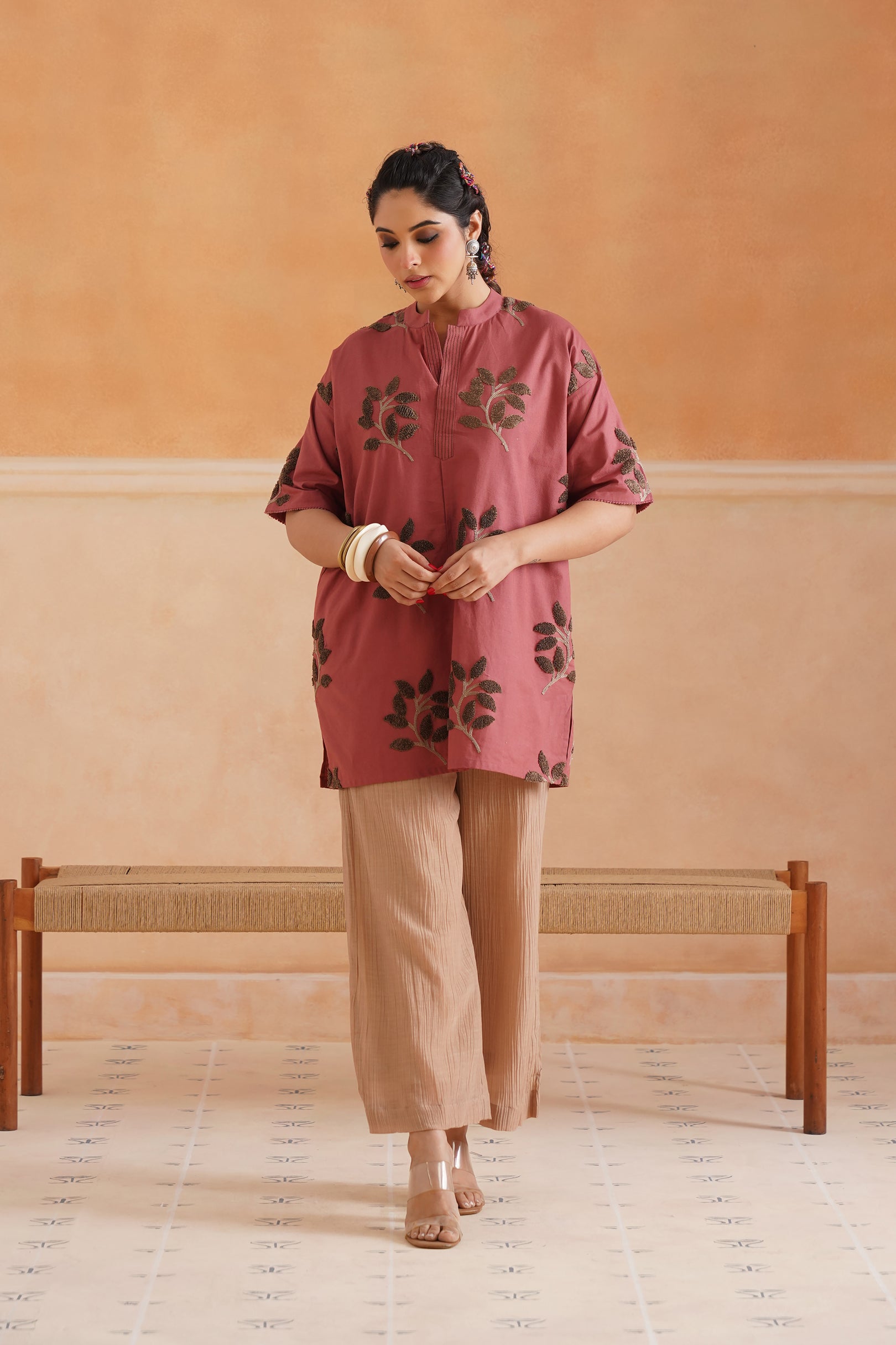 Charvi Cotton Embroidered Matching Set - Neetika Chopra