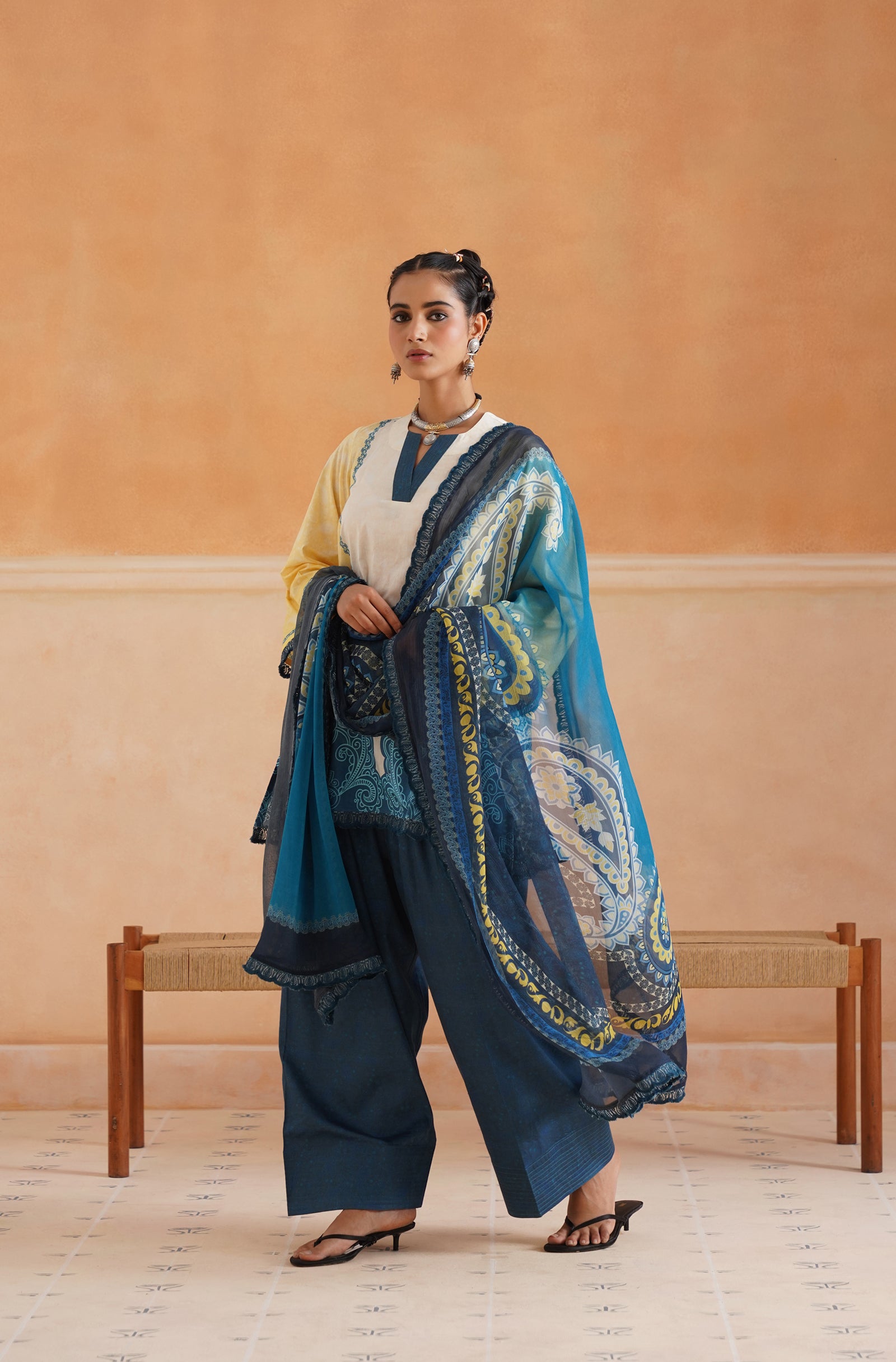 Zariya Cotton Printed Suit Set - Neetika Chopra