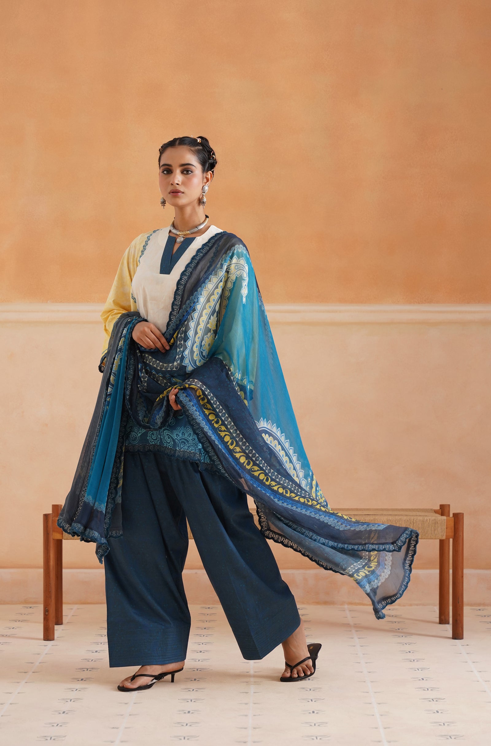 Zariya Cotton Printed Suit Set - Neetika Chopra