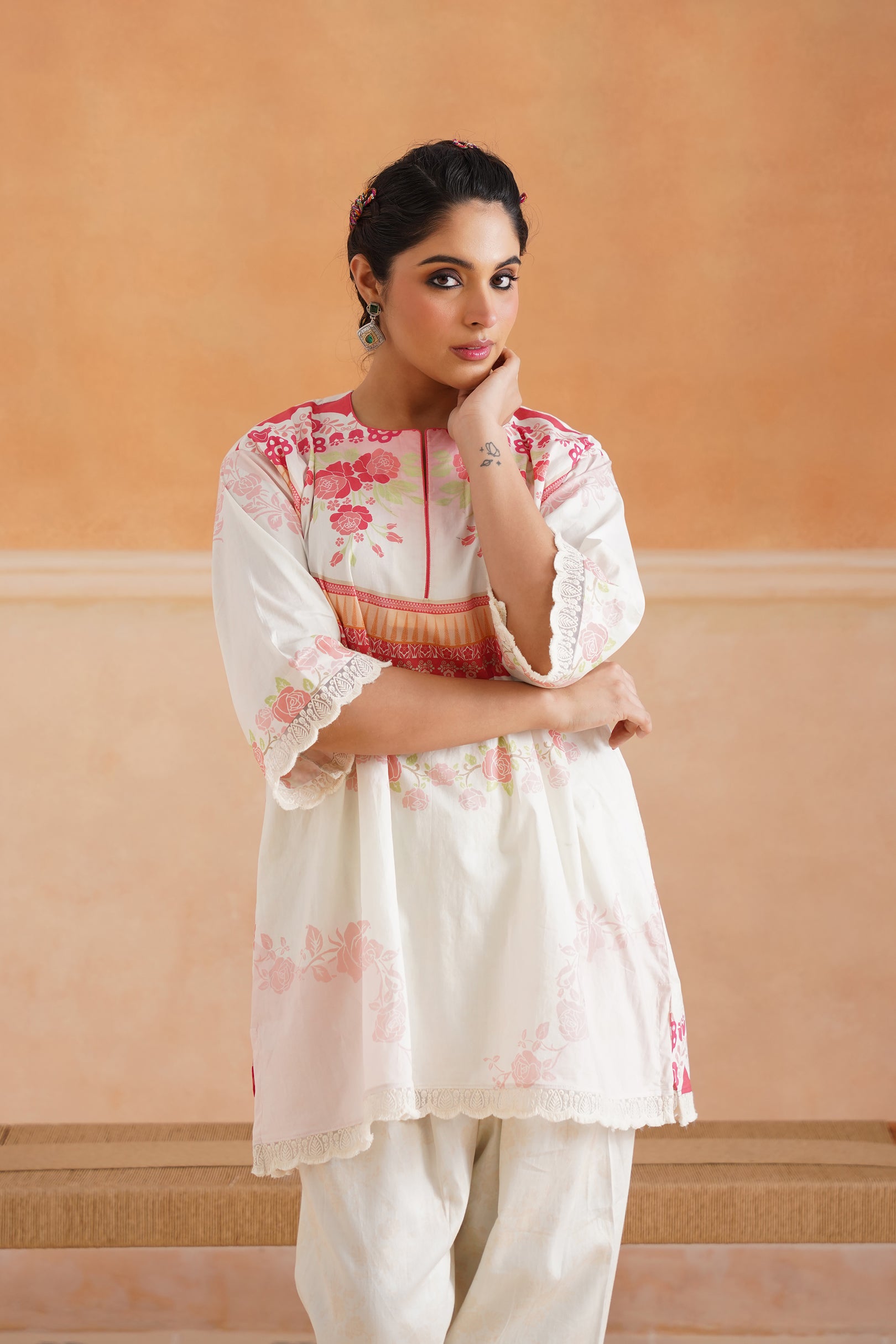 Gulnaar Cotton Printed Suit Set - Neetika Chopra